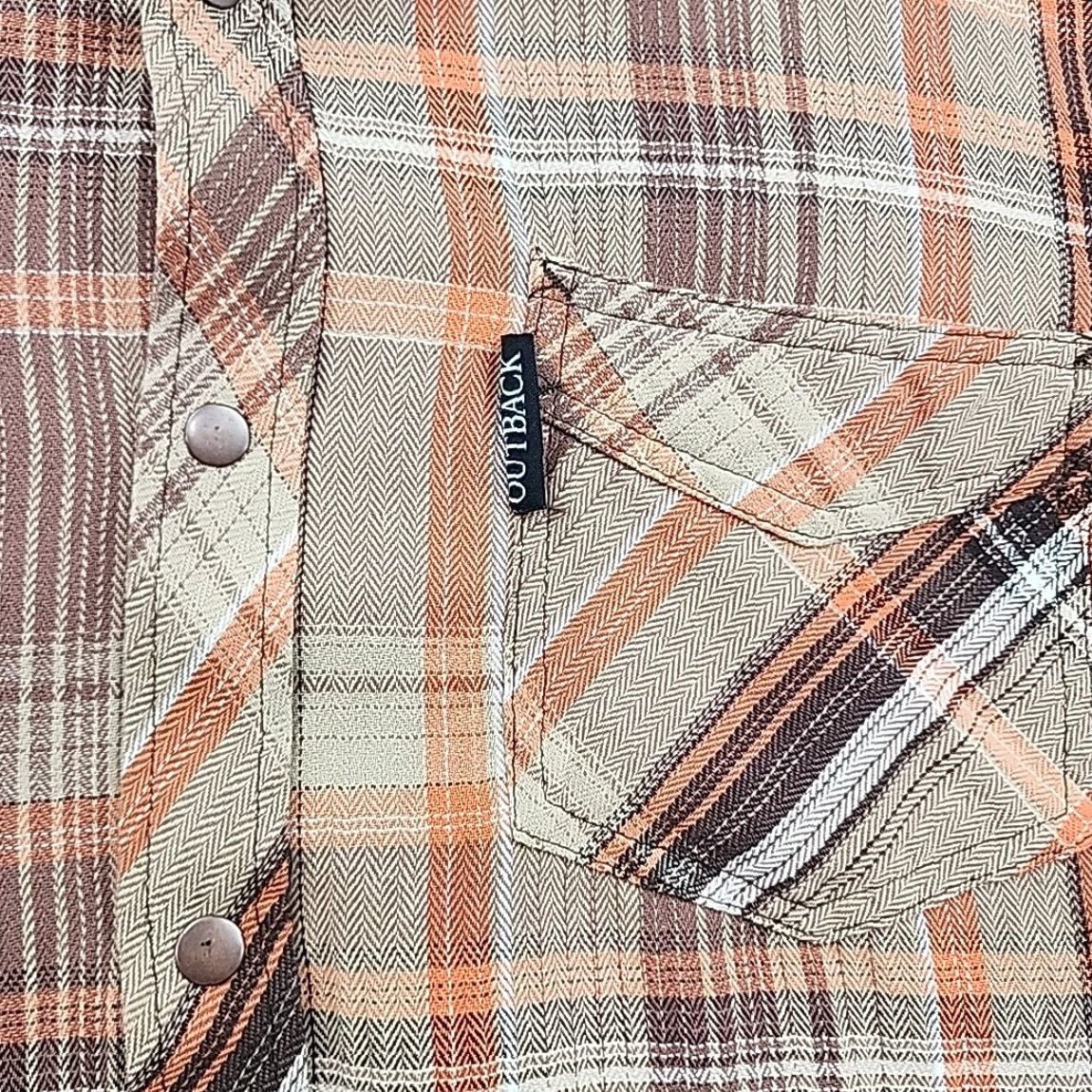 Vintage Outback Trading Company Long Sleeve Shirt Sz Large Snap Up Plaid Caleb NEW Mens Size US L / EU 52-54 / 3 - 6 Thumbnail