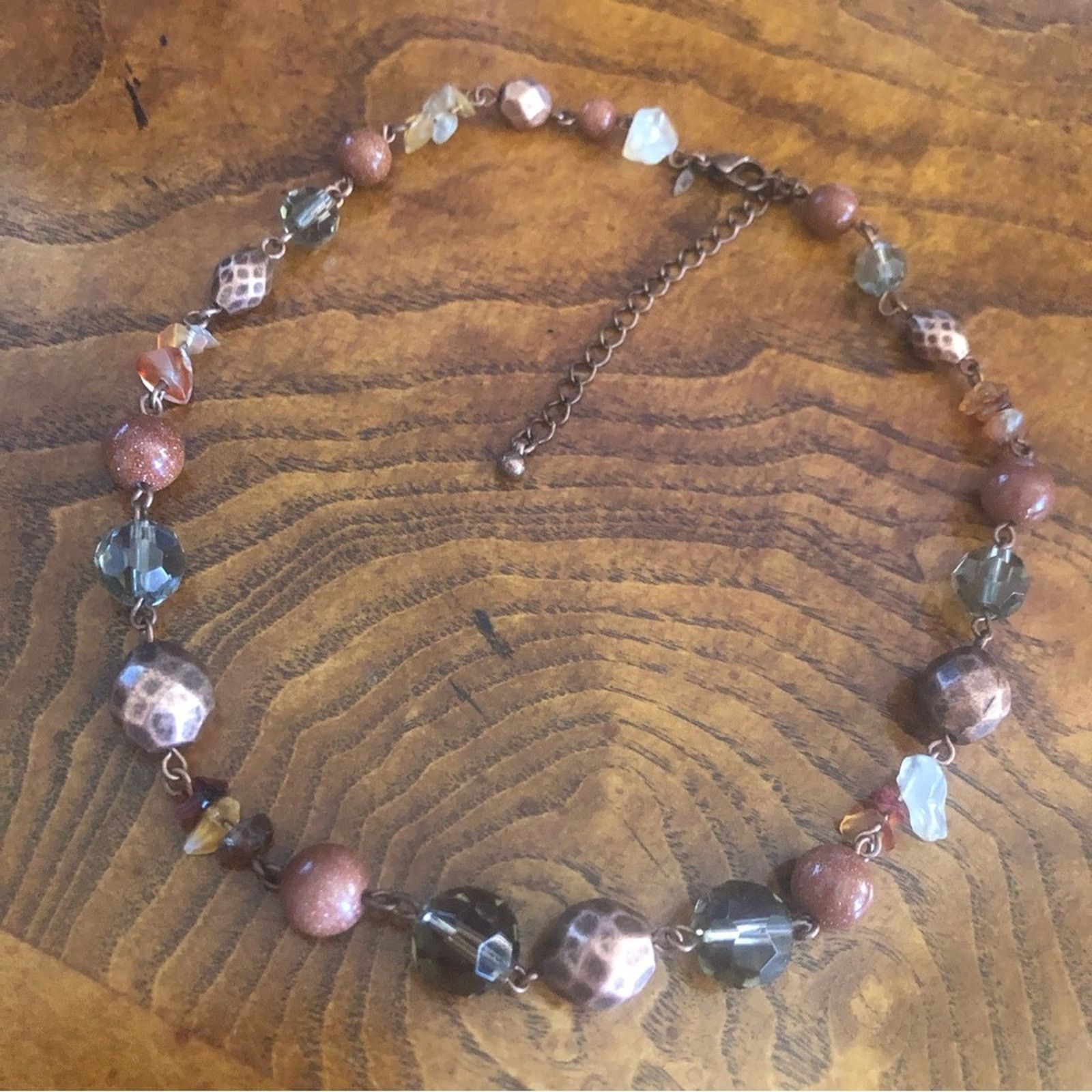 Jewelry Avon mixed stone metal beaded chain necklace Size ONE SIZE - 8 Thumbnail