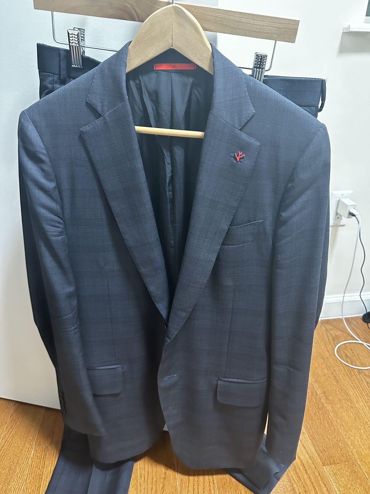 Isaia Navy Suit Size 38R - 1 Thumbnail