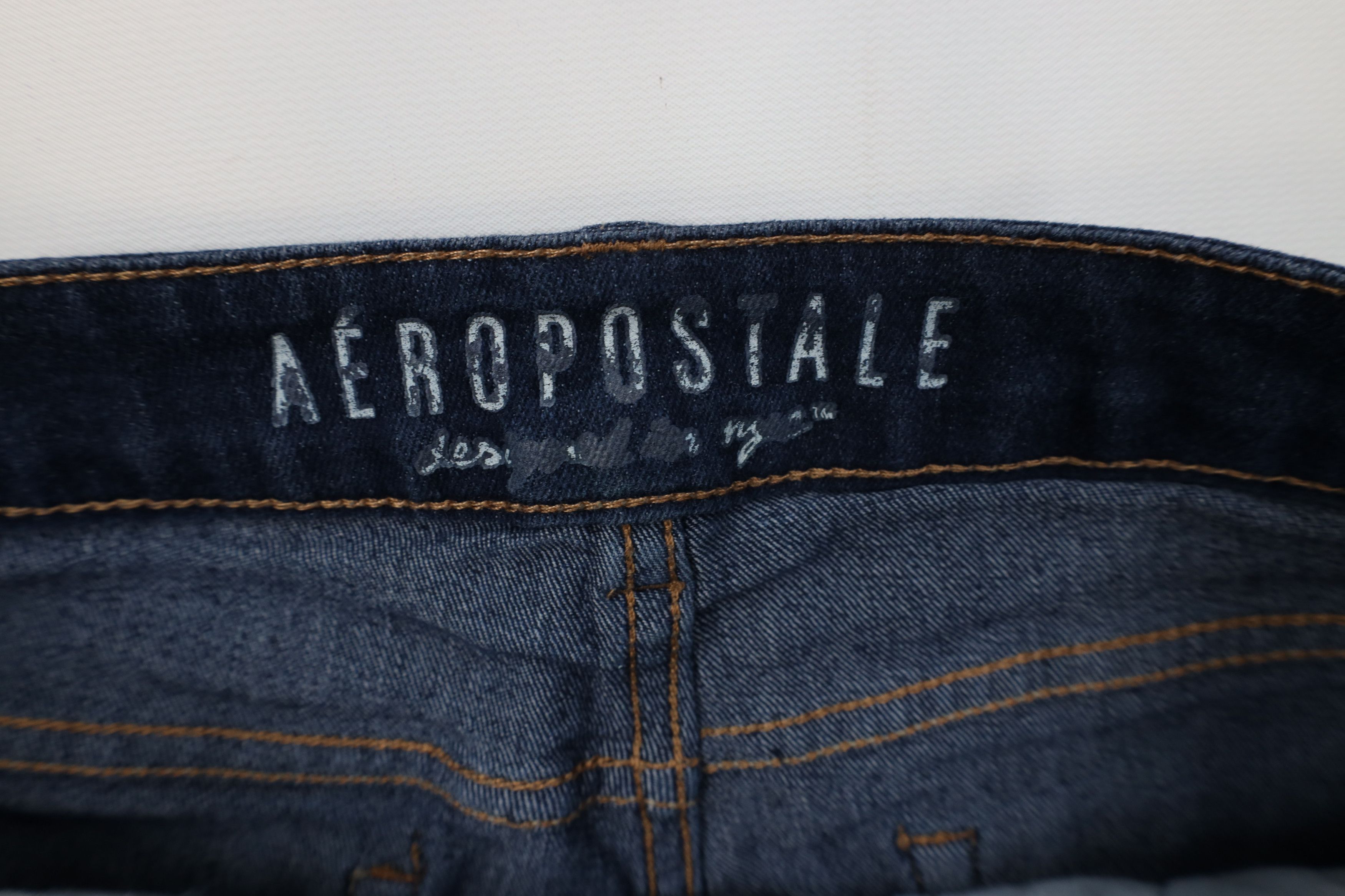 Aeropostale Vintage Y2K Aeropostale Mini Micro Cuffed Denim Shorts Blue Size 24" / US 00 / IT 34 - 6 Thumbnail