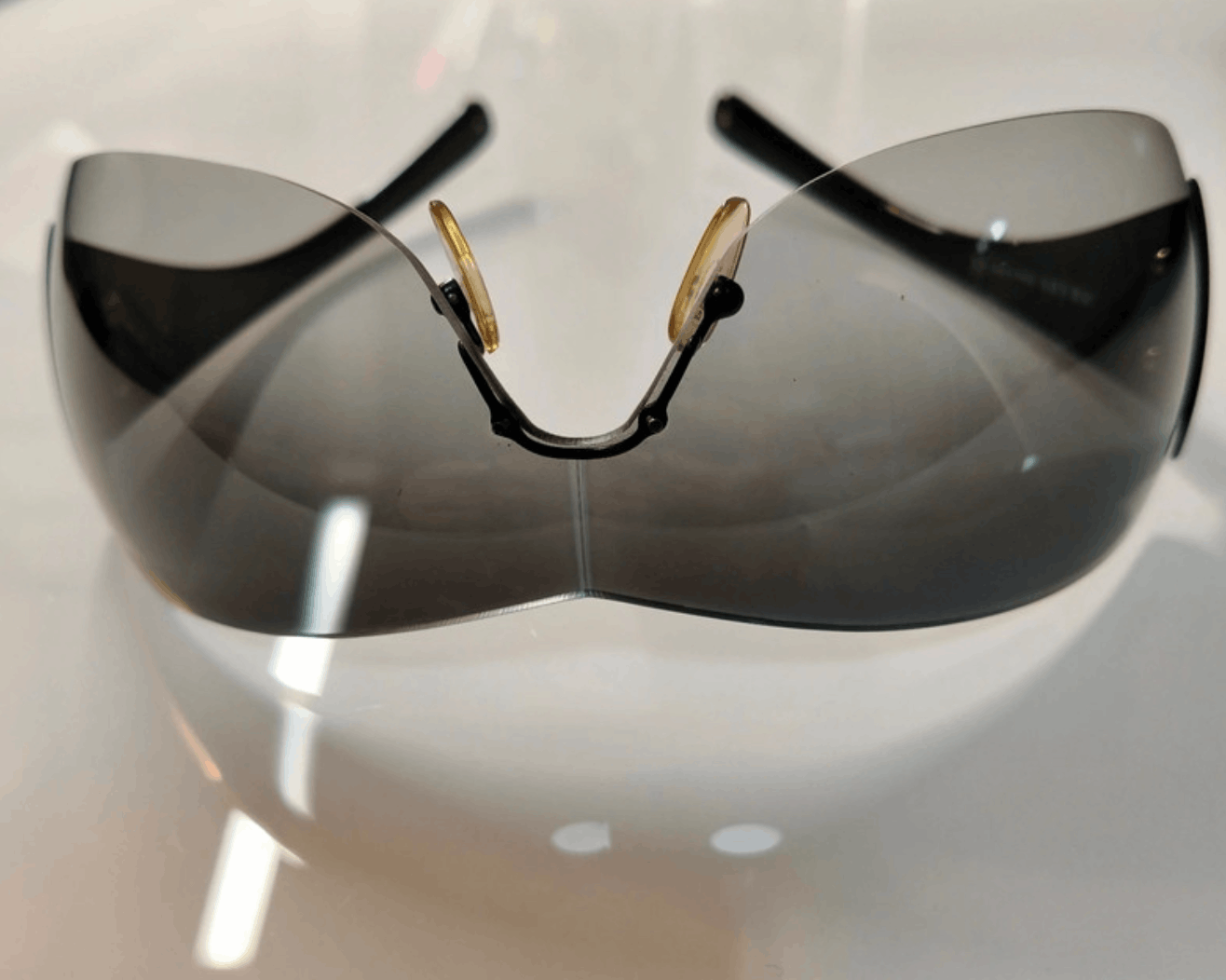 Prada × Vintage PRADA Sunglasses Rimless Sport Metal Frame Shield RI715 Size ONE SIZE - 4 Thumbnail