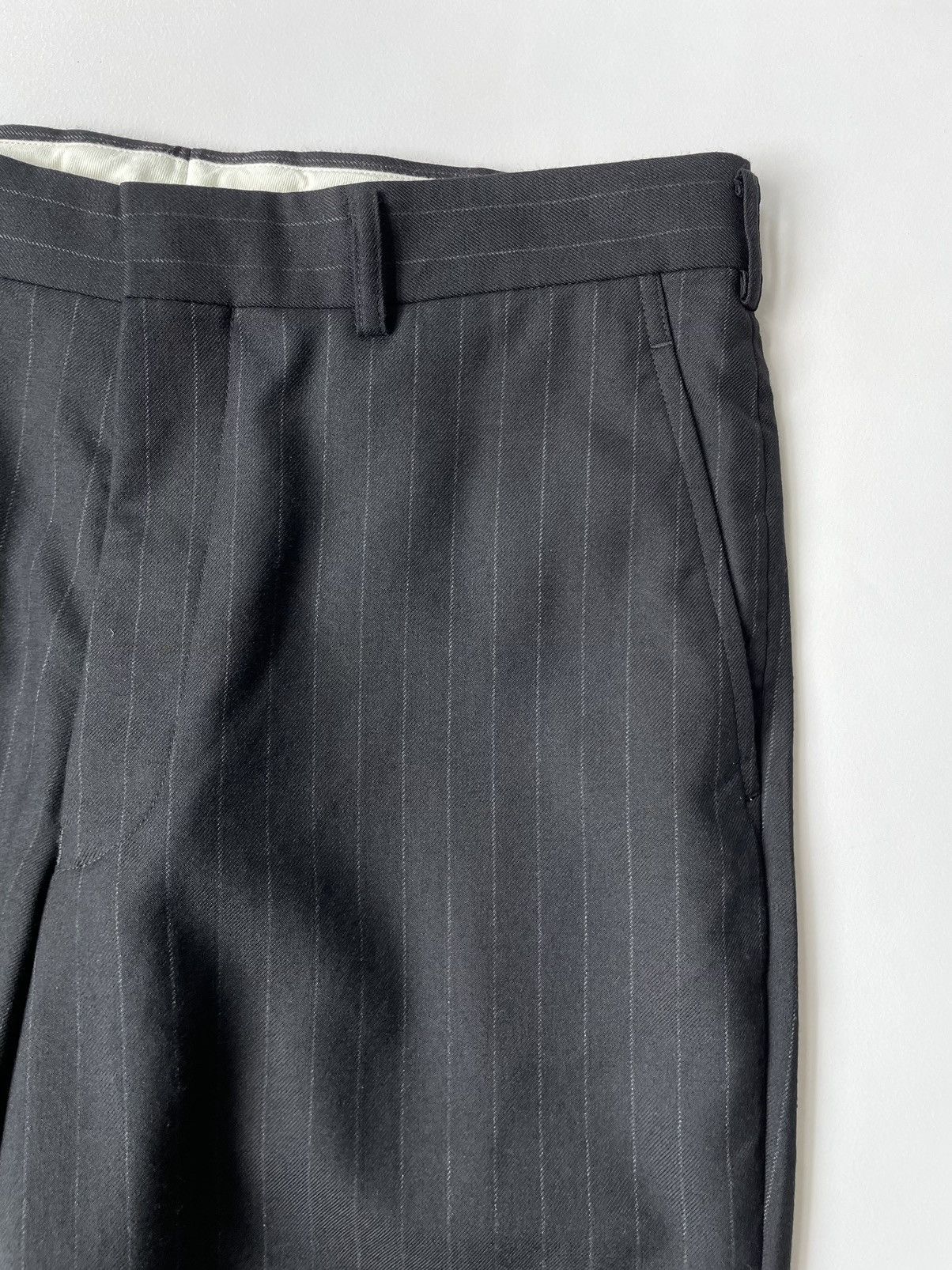 Comme des Garcons A/W 10 Black/Grey Pinstripe Wool Trousers Size US 32 / EU 48 - 9 Thumbnail