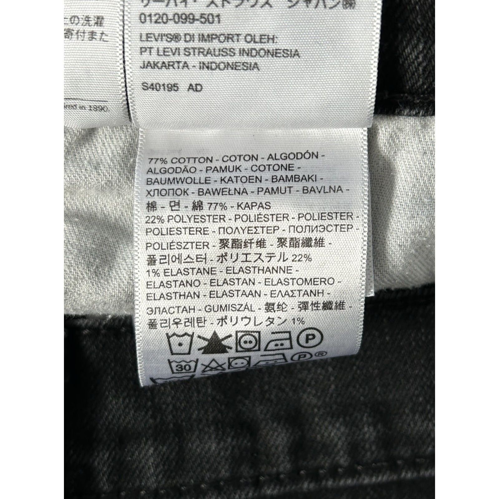 Levi's Levi's 505 Jeans Mens 36x30 Black Straight Leg Size US 36 / EU 52 - 3 Thumbnail