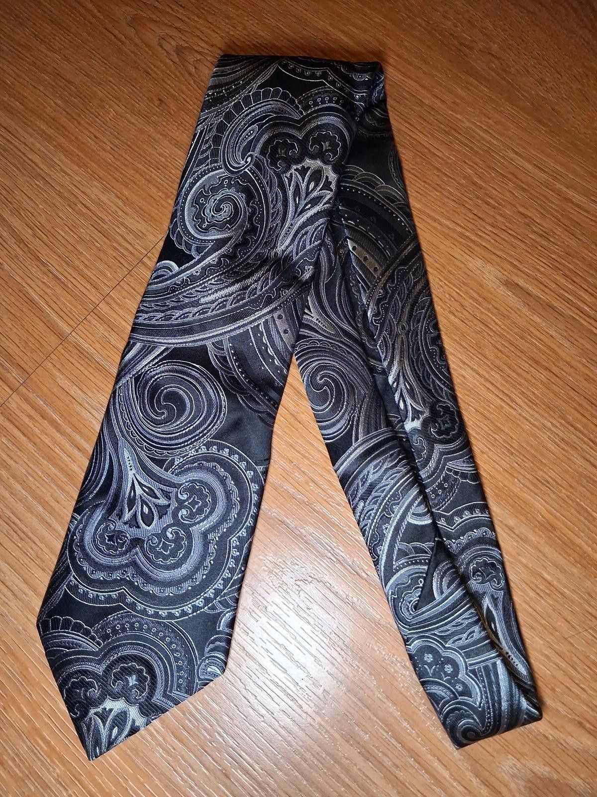 Donald Trump Donald Trump Signature Silk Tie Black Paisley Handmade Size ONE SIZE - 5 Thumbnail