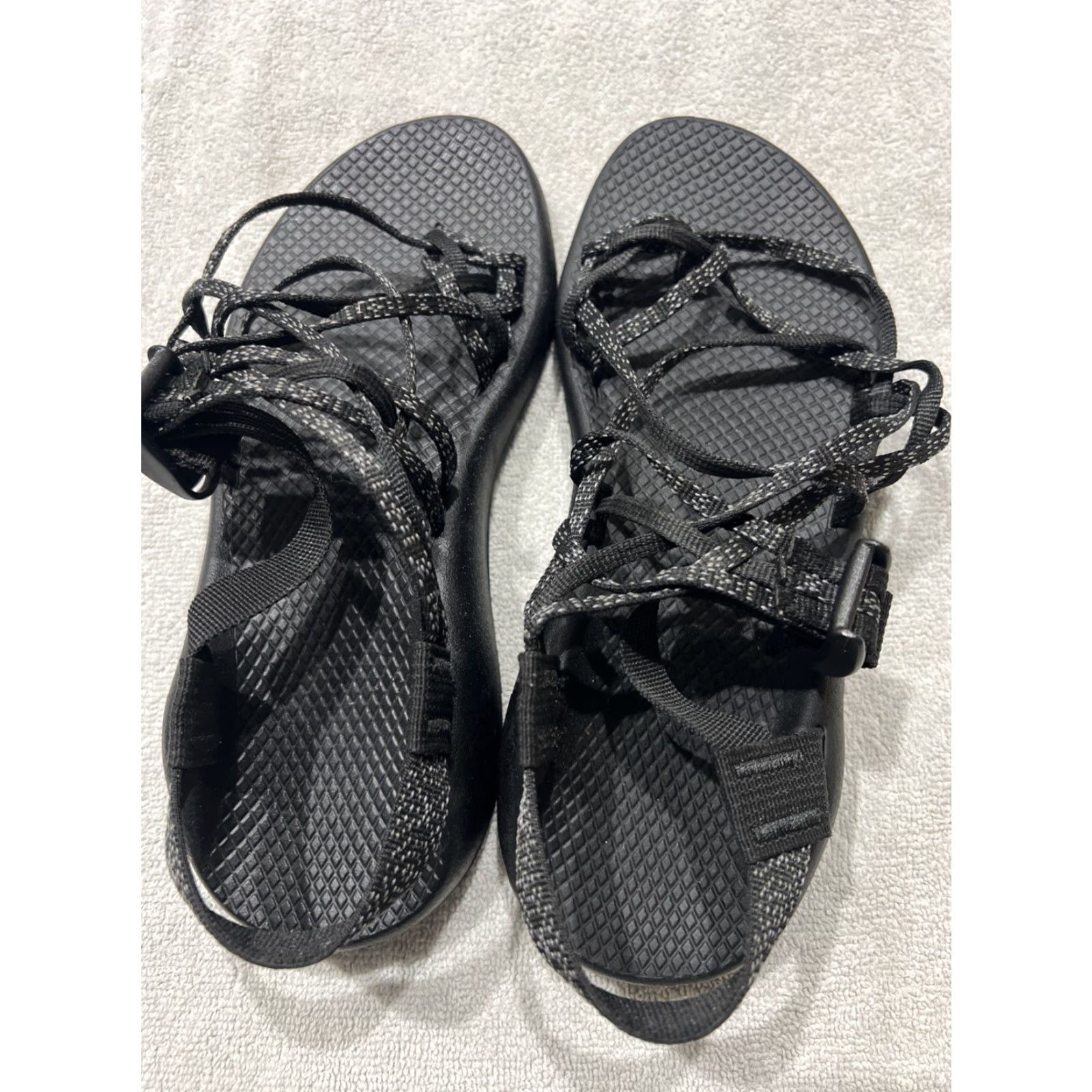 Chaco Chaco Sandal Womens 8 Black Adjustable Strap Outdoor Hiking ZX/3 Rubber Strappy Size US 8 / IT 38 - 2 Thumbnail