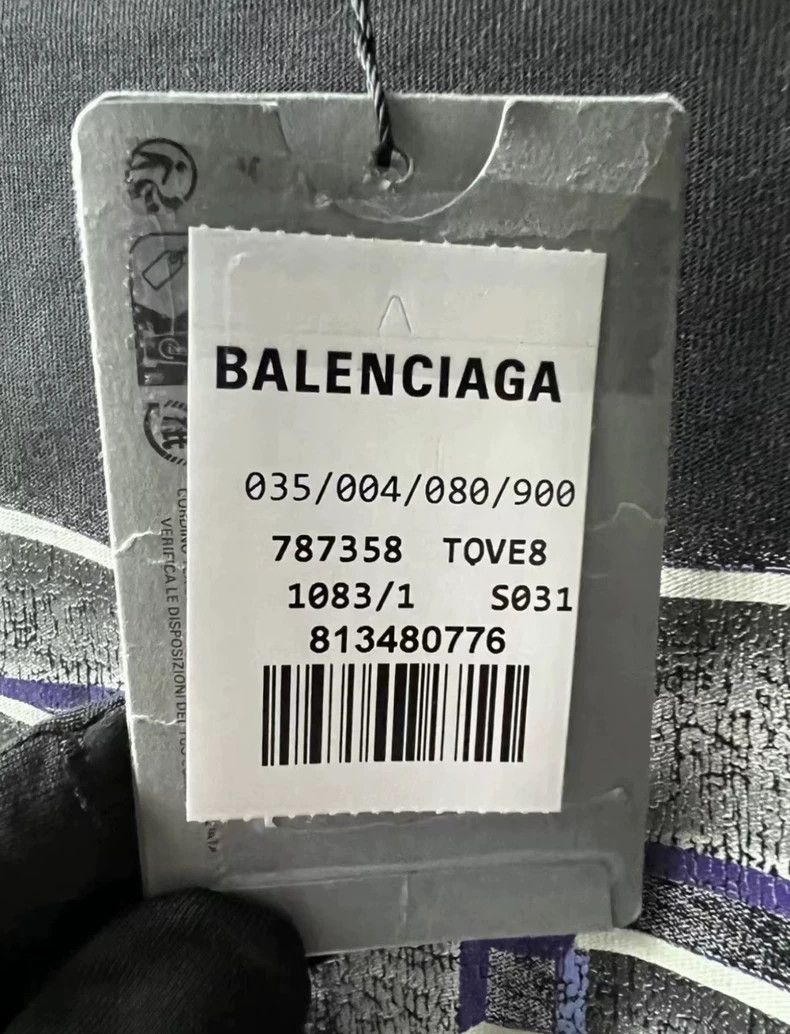 Balenciaga Balenciaga Washed Diamond Short Sleeve Size US S / EU 44-46 / 1 - 3 Thumbnail