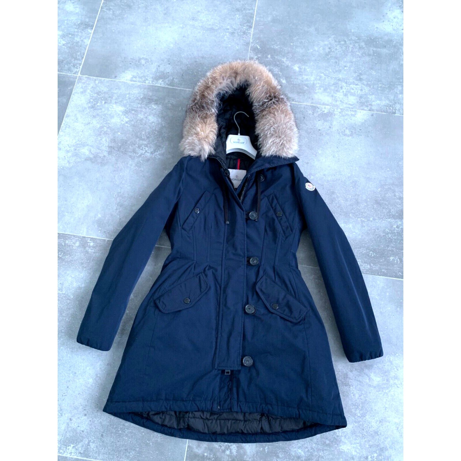 Moncler Women's MONCLER AREDHEL Down Parka Real Fur Coat SZ 2 S - M |  Grailed