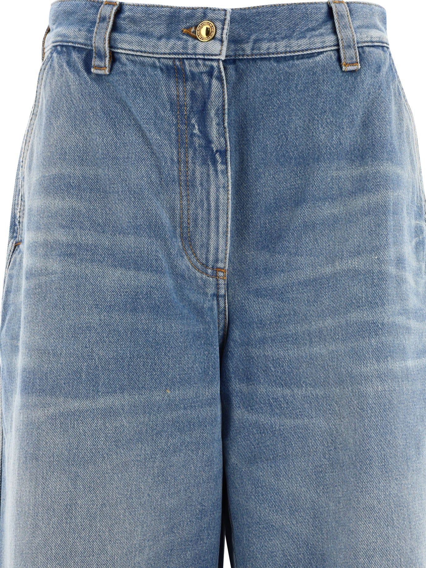Palm Angels o1s22i1n0824 Wide Leg Jeans in Blue Size 27" / US 4 / IT 40 - 3 Thumbnail