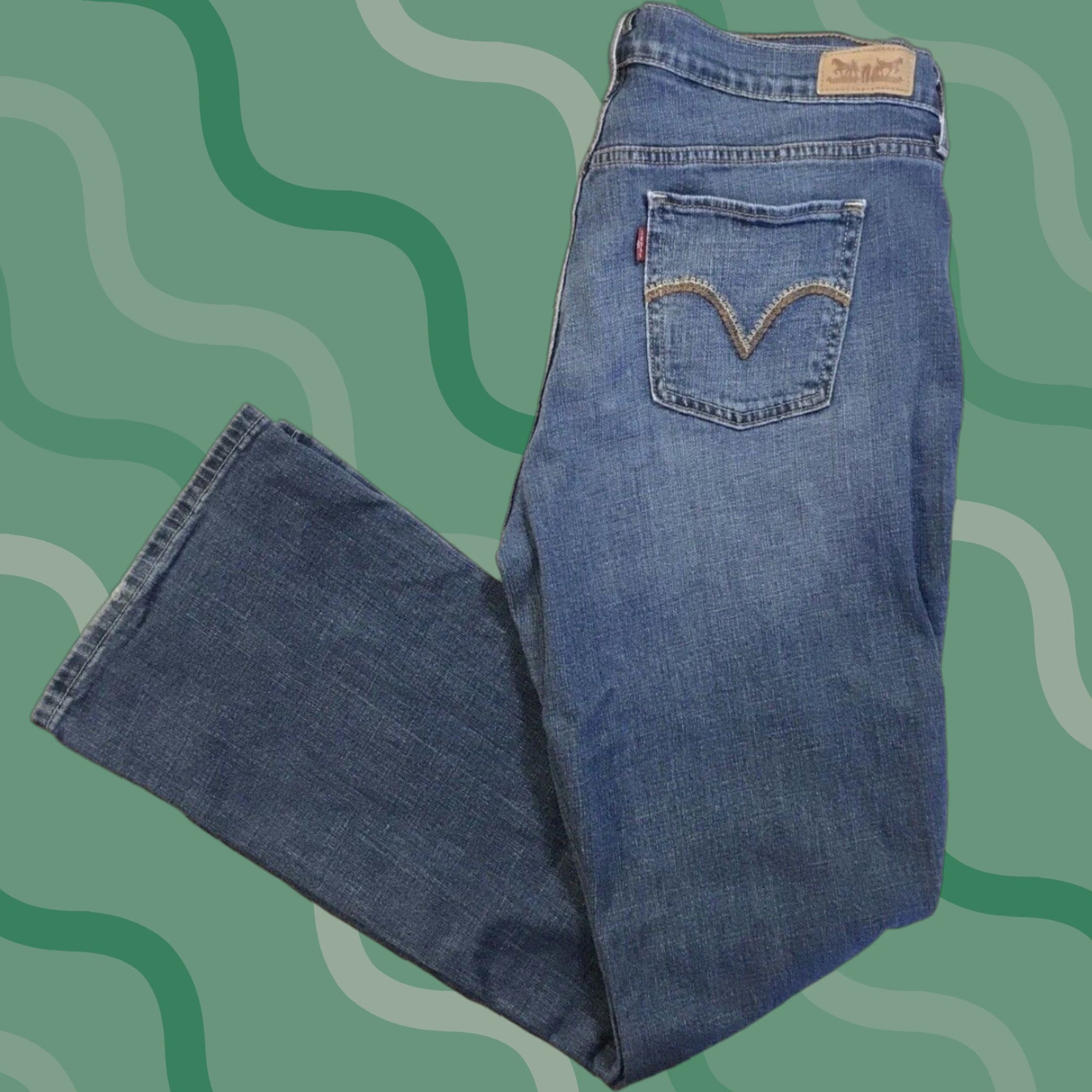 Levi's LEVI'S 515 Bootcut Jeans Denim Women 10 Regular 30W x 32L Stretch Medium Wash Blue Size 32" / US 10 / IT 46 - 1 Thumbnail