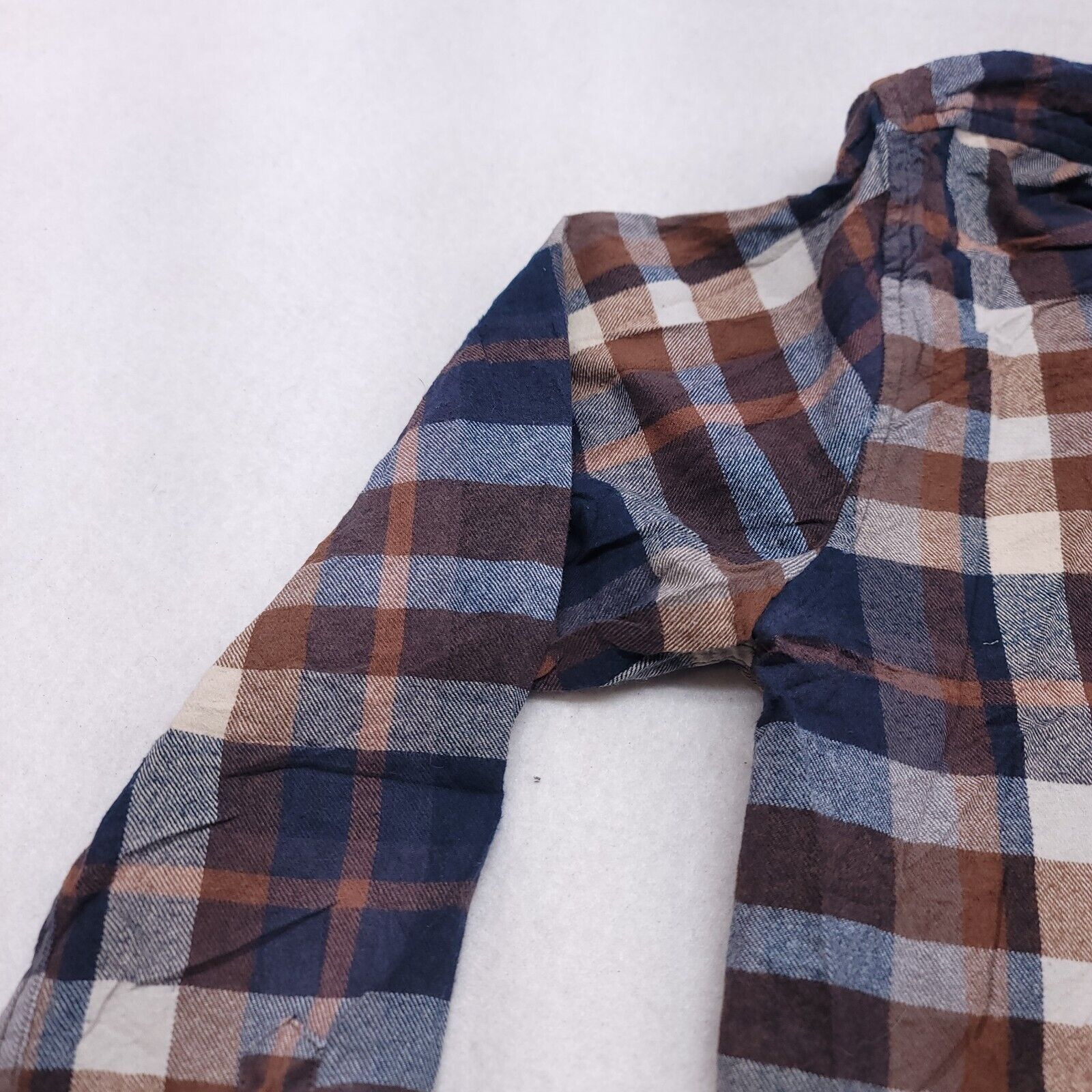 North River Outfitters North River Madras Flannel Shirt Mens Size Medium M Blue Size US M / EU 48-50 / 2 - 4 Thumbnail