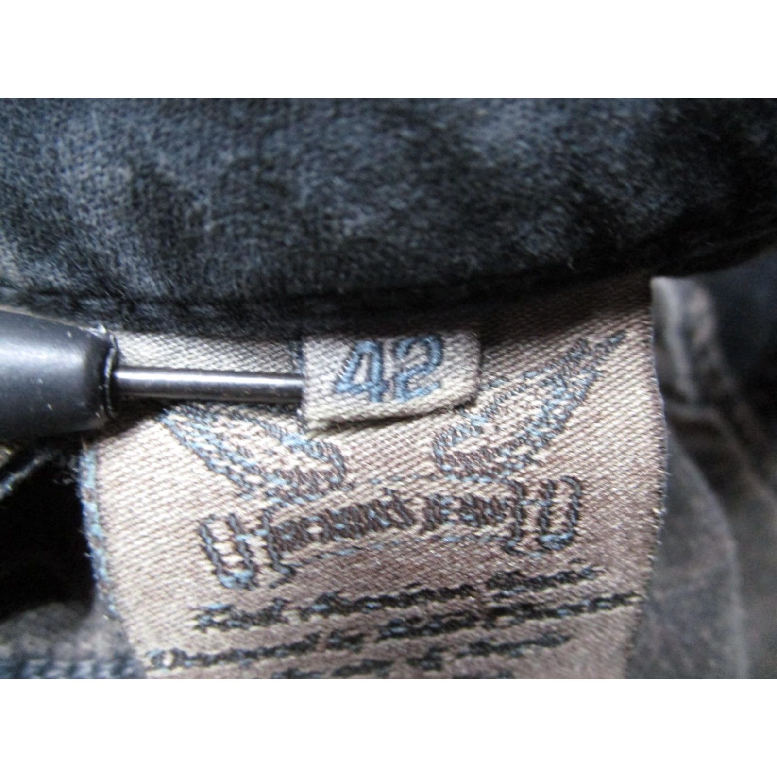 Vintage VINTAGE Robin's Jean Jeans Mens 42 Black Gray Moto Biker Zipper Pockets Distressed Size US 42 / EU 58 - 4 Thumbnail