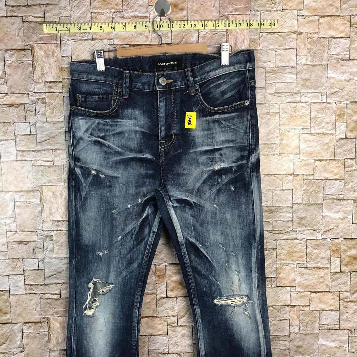 Japanese Brand Jack Rose Blue faded Denim Pants #A456 Size US 31 - 2 Thumbnail