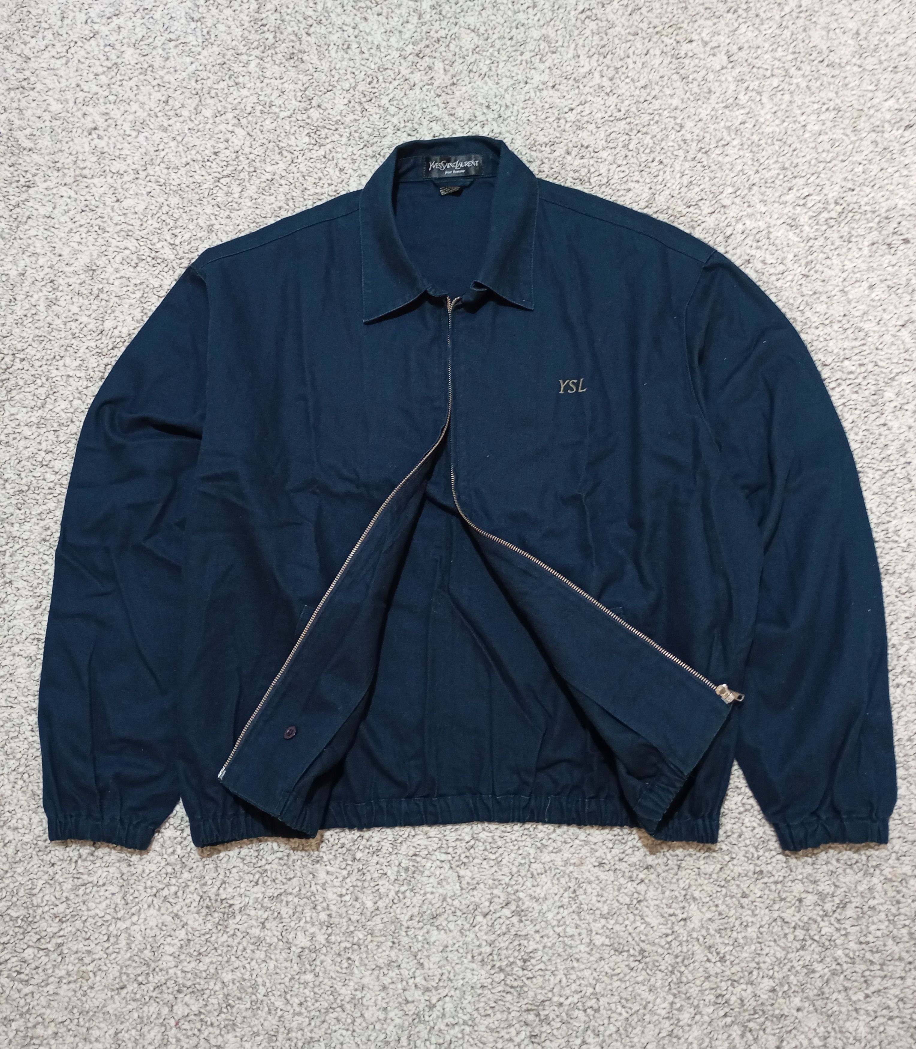 Yves Saint Laurent Yves Saint Laurent YSL Harrington Jacket Bleu Navy Size US XL / EU 56 / 4 - 14 Thumbnail