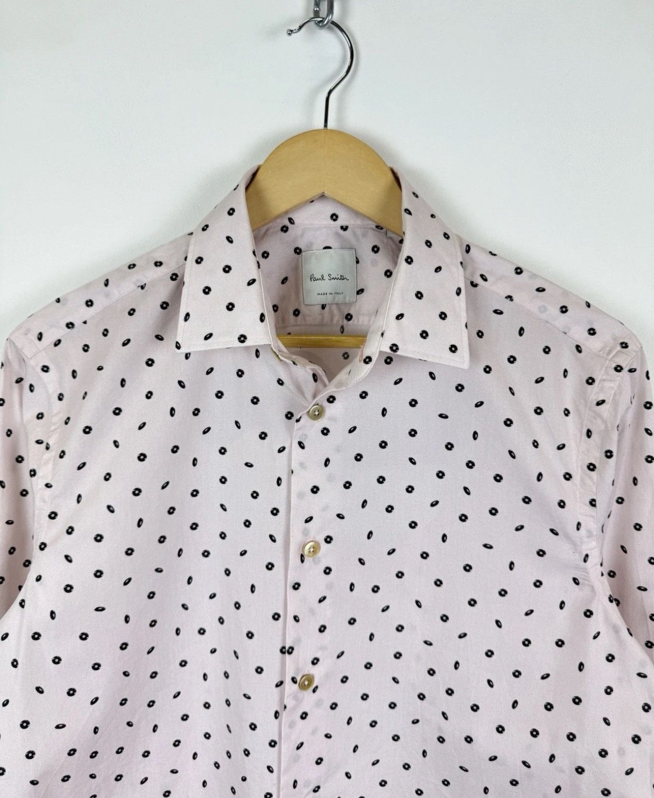 Paul Smith Paul Smith Dress Shirt Long Sleeve Size 15.5 Pink Polka Dot Size US M / EU 48-50 / 2 - 2 Thumbnail