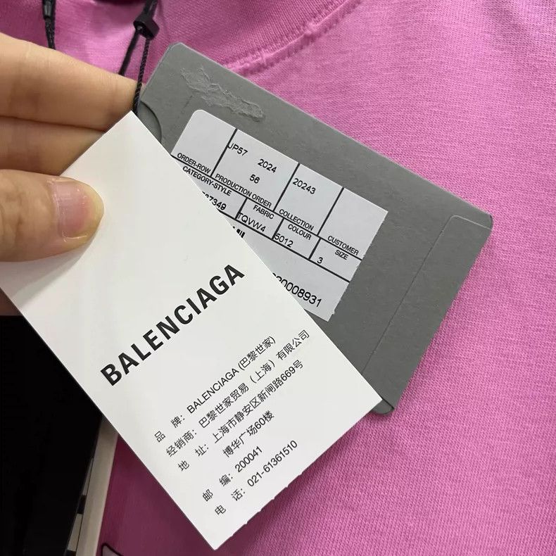 Balenciaga Balenciaga Pink letter logo printed short sleeves Size US L / EU 52-54 / 3 - 5 Thumbnail