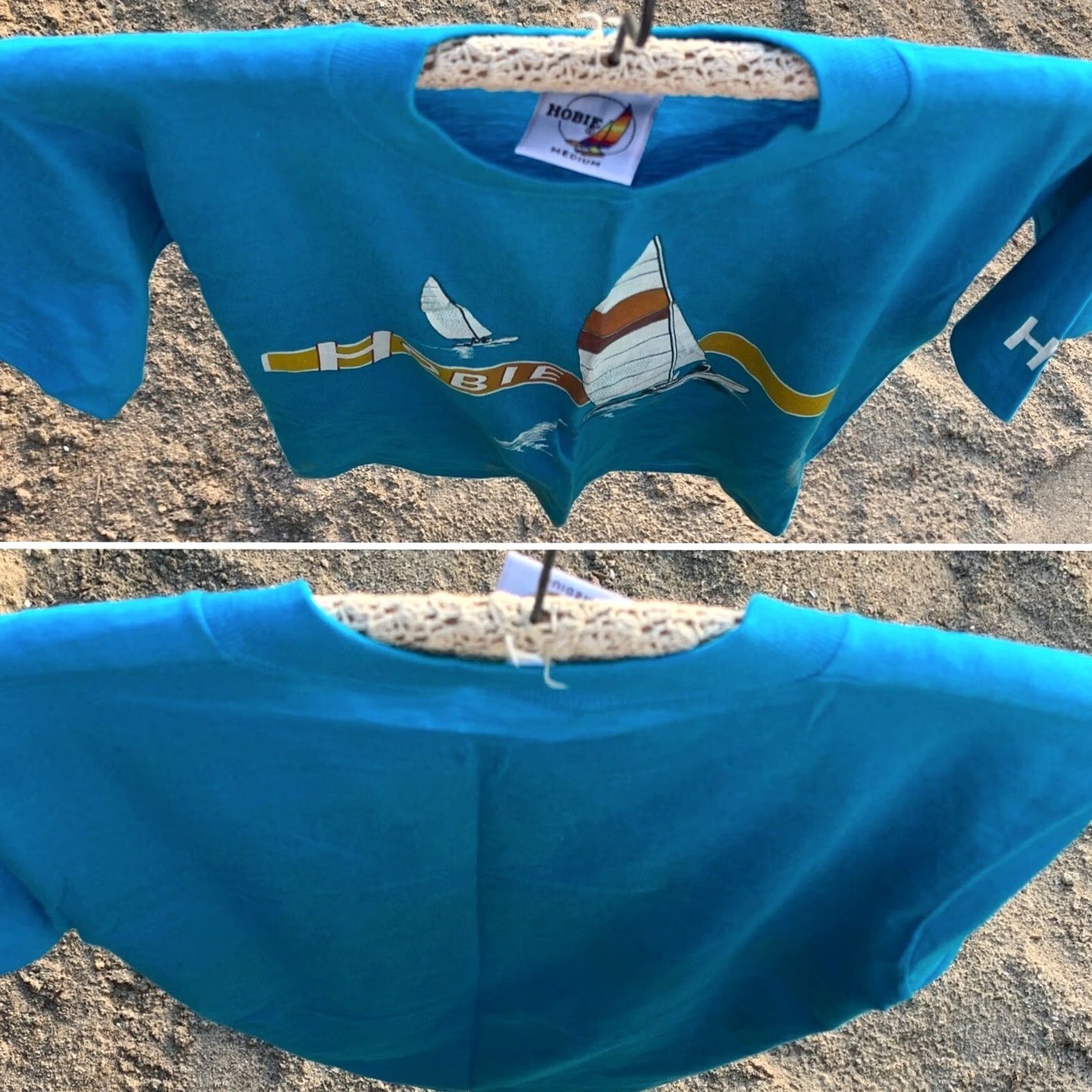 Vintage VINTAGE Hobie T Shirt Graphic Tee Cotton Made In USA Size M Medium Blue 1980s Mens Size US M / EU 48-50 / 2 - 7 Thumbnail