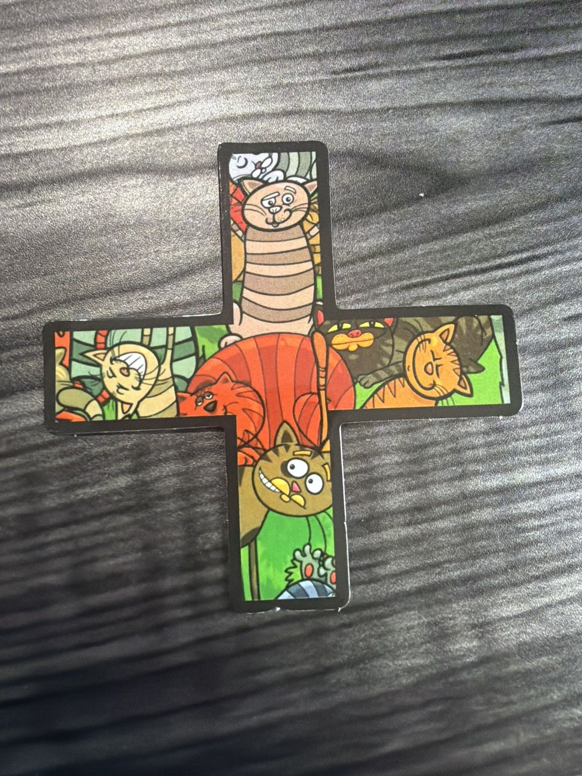 Hypebeast Cat Cross Sticker Size ONE SIZE - 1 Thumbnail