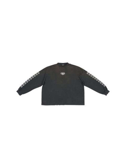 Balenciaga oversized t-shirt bb paris icon vintage jersey washed black/white Size US S / EU 44-46 / 1 - 1 Thumbnail
