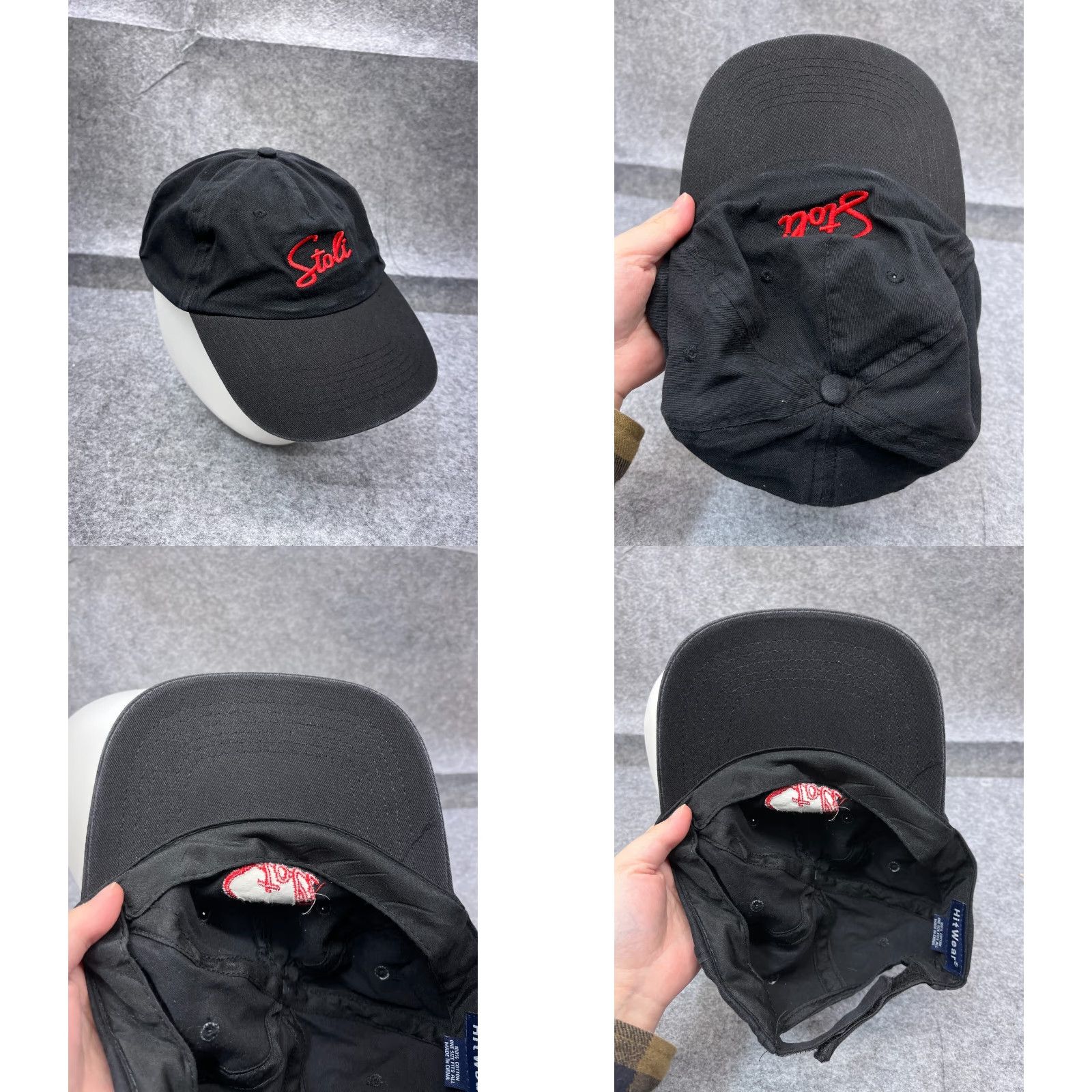 Vintage HitWear Hat Cap Adjustable One Size Black Cotton Low Profile Unisex Adults Baseball Cap Logo Vodka Black Twill Vintage: No (avoid extra) Size ONE SIZE - 8 Thumbnail