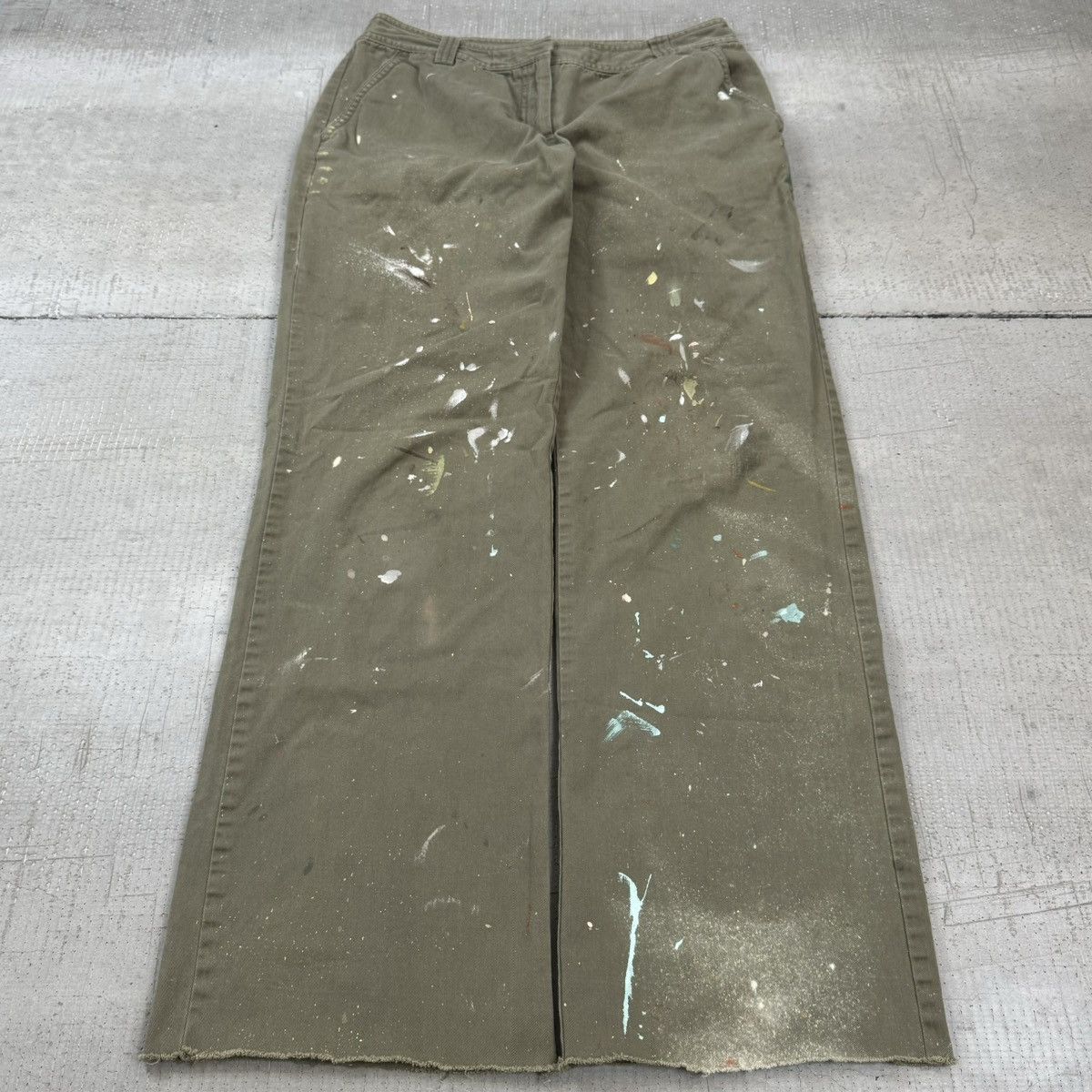 Japanese Brand VTG Y2K Liz Claiborne Paint Splatter Wide Leg Flared Pants Size US 28 / EU 44 - 1 Thumbnail