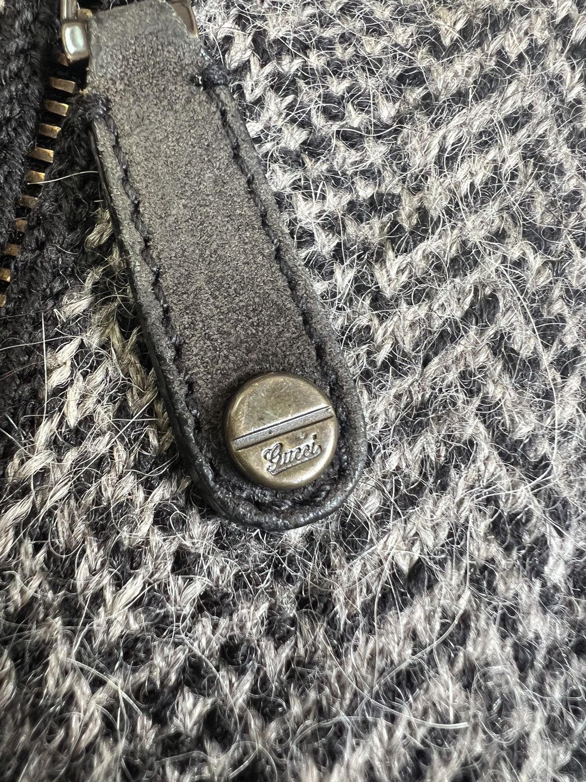 Gucci Vintage Gucci Tom Ford era mohair alpaca wool zip cardigan Size US L / EU 52-54 / 3 - 8 Thumbnail