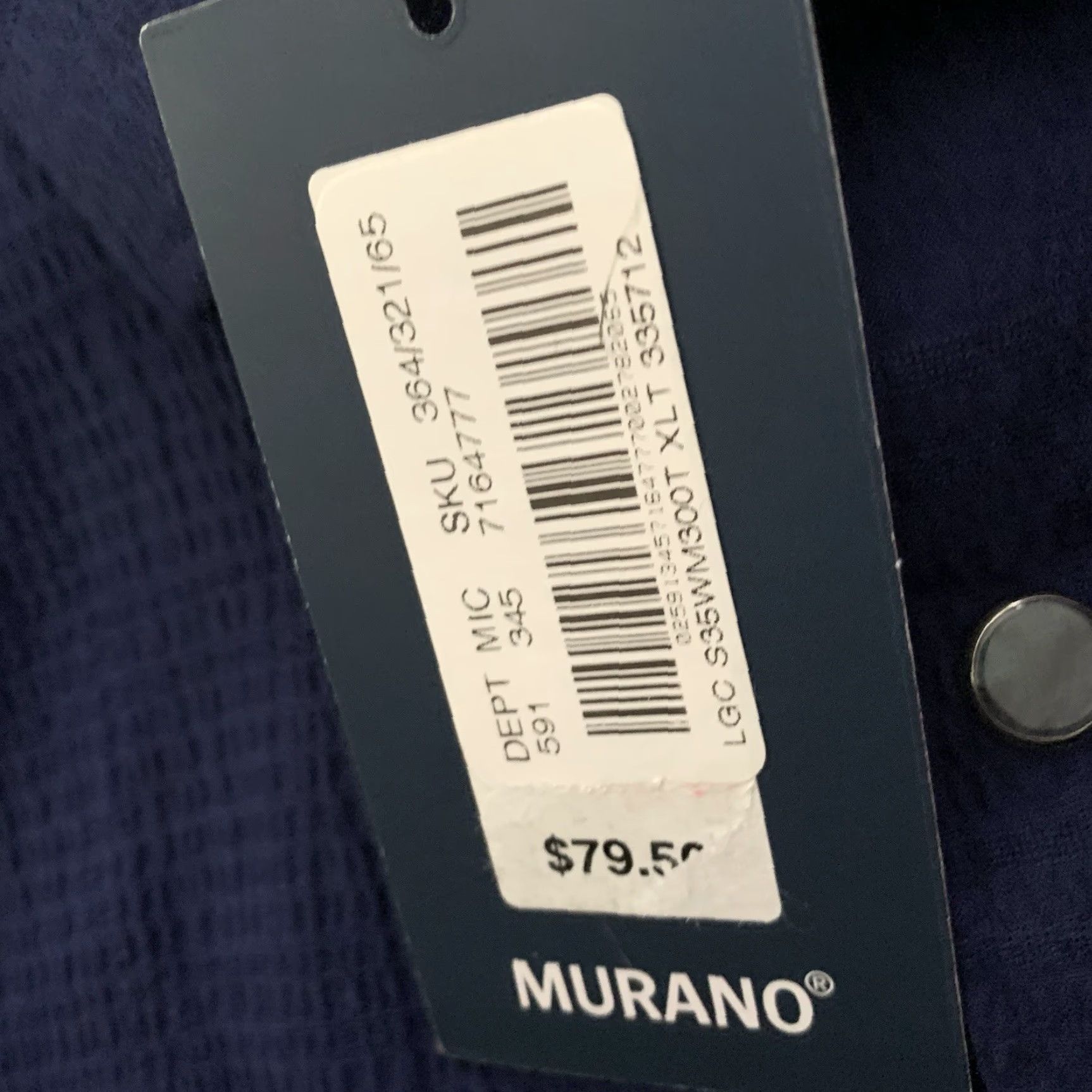 Murano Murano Shirt Mens XLT Tall Short Sleeve Snap Front Navy Blue Slim Fit NEW Shirt Men XLT Tall Blue Snap Front Button-Front Casual Size US XL / EU 56 / 4 - 4 Thumbnail