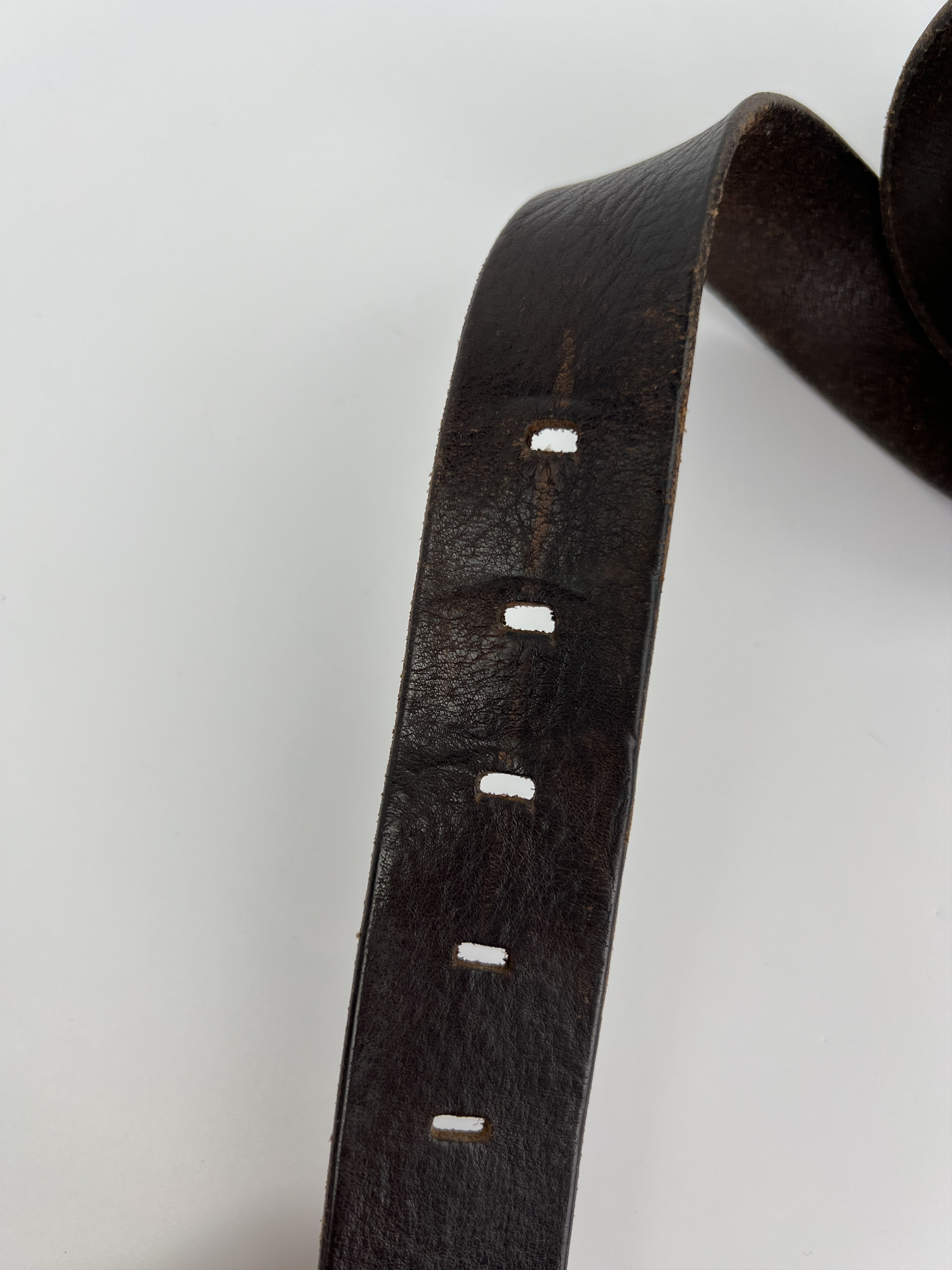 Diesel Vintage y2k Diesel Logo Buckle Brown Leather Belt Size ONE SIZE - 5 Thumbnail