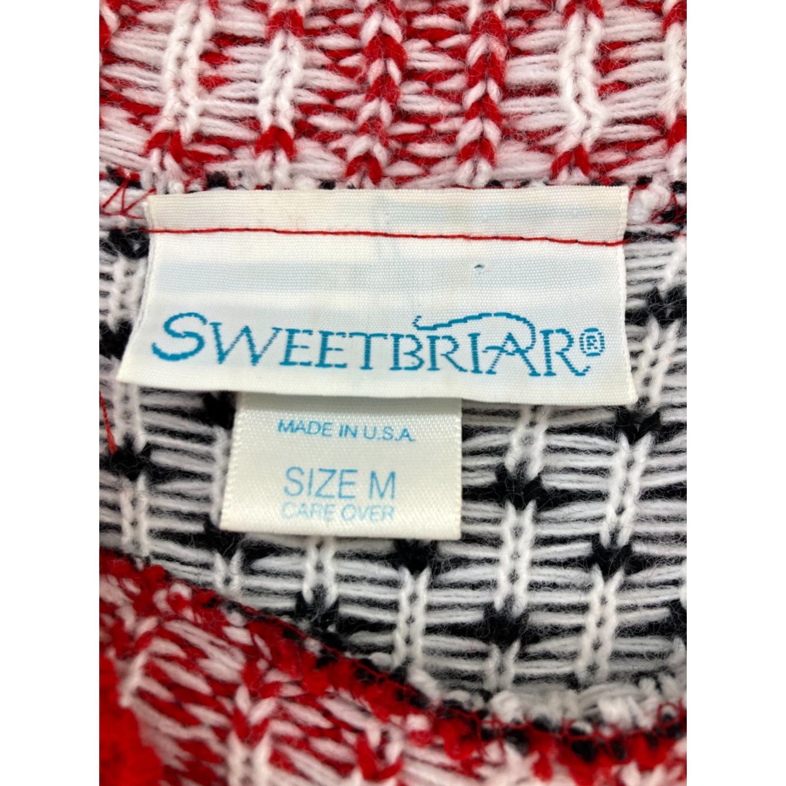 Vintage Vintage Sweetbriar Men's Christmas Sweater Medium Red Teddy Bears Pullover Holiday Winter Knit Glamour Geometric 90s Size US M / EU 48-50 / 2 - 2 Thumbnail