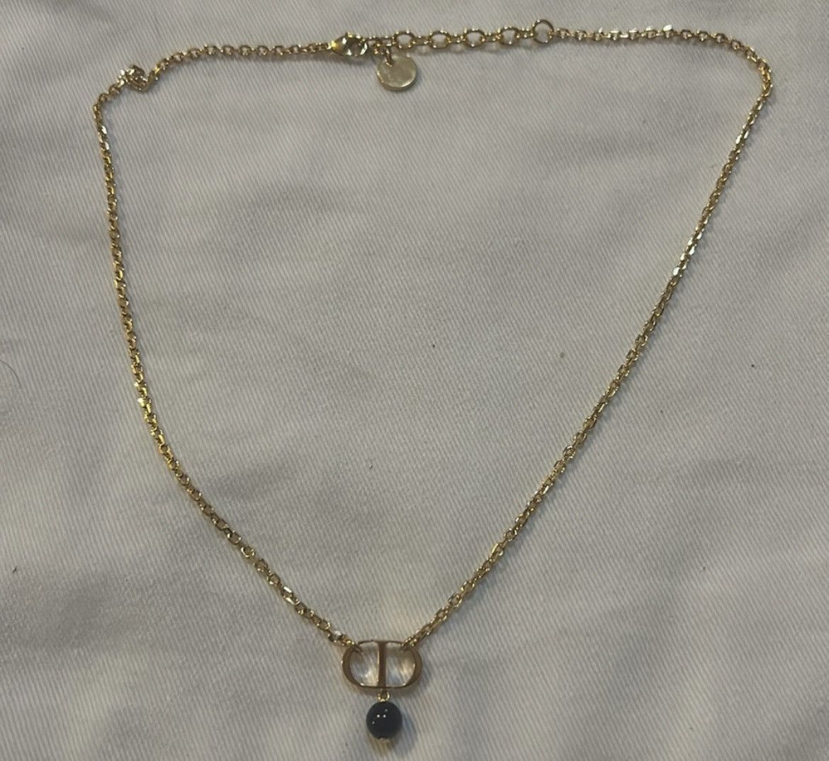 Dior Christian Dior PETIT CD NECKLACE Gold-Finish Metal Size ONE SIZE - 8 Thumbnail