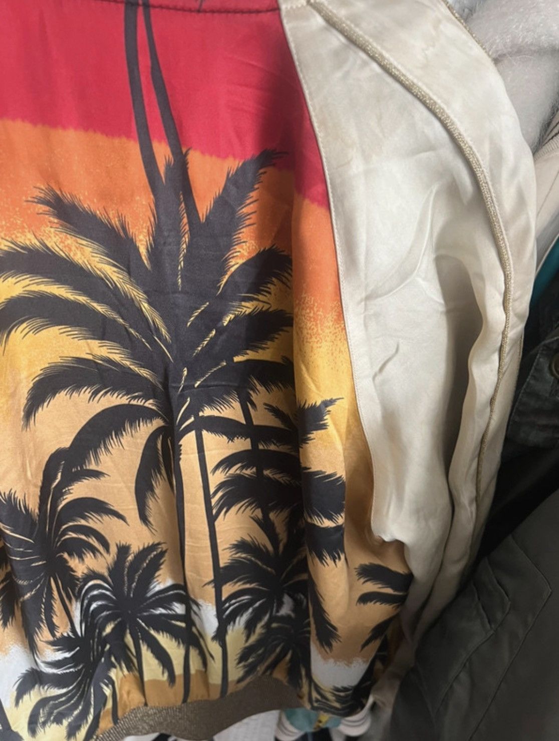 Saint Laurent Paris Saint Laurent palms silk bomber jacket Size S / US 4 / IT 40 - 12 Thumbnail