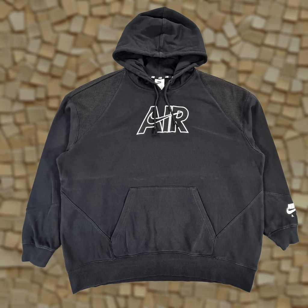 Nike Nike Air Mens Hoodie Black Large Logo Cotton Blend Pullover DM6059 010 Size US L / EU 52-54 / 3 - 1 Thumbnail