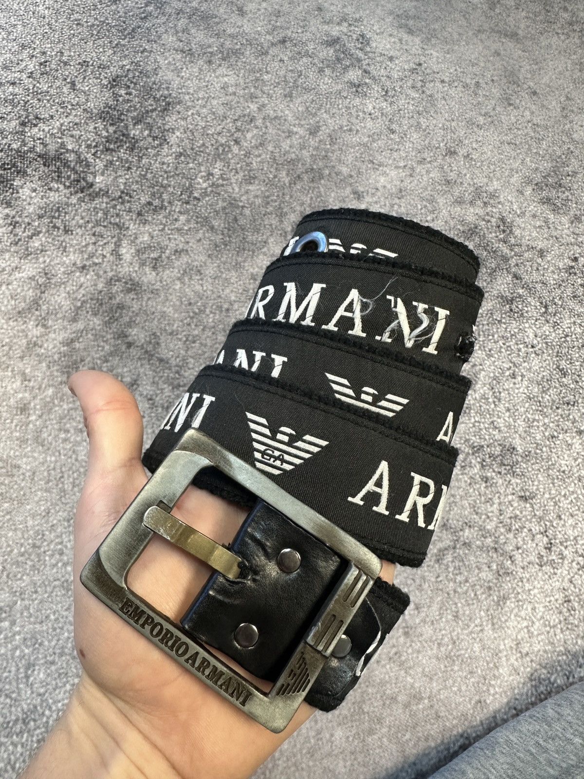 Armani Emporio Armani Logo Belts Streetwear Rare Y2K Casual USA Size ONE SIZE - 1 Thumbnail