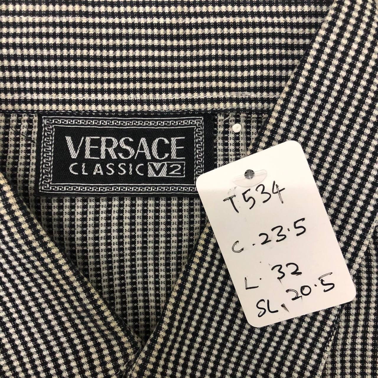 Versace T534. VERSACE HICKORY STRIPED SHIRTS Size US L / EU 52-54 / 3 - 1 Thumbnail