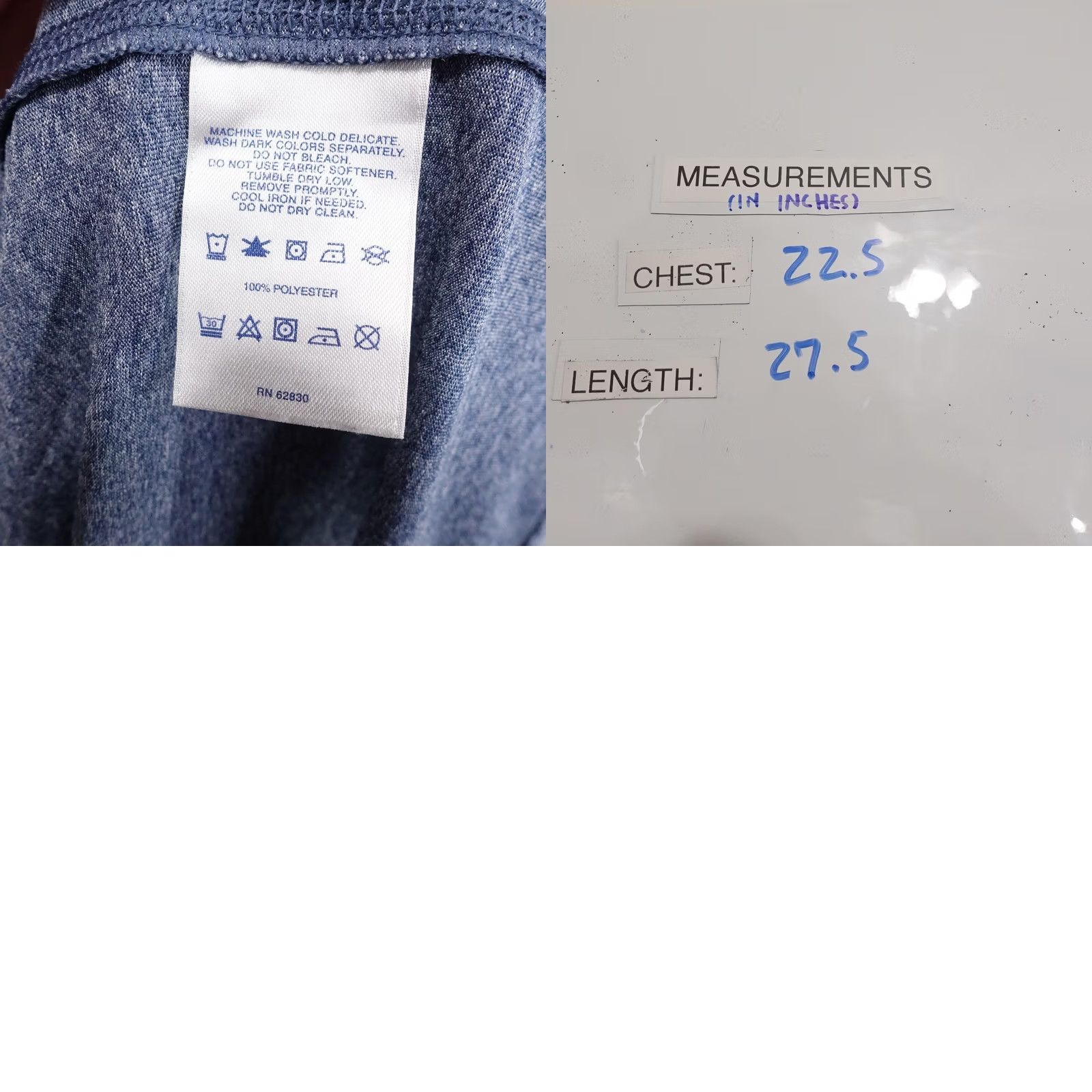 Lands' End Lands' End Mens Large Blue Heather Quarter-Zip Performance Pullover Knit Size US L / EU 52-54 / 3 - 8 Thumbnail