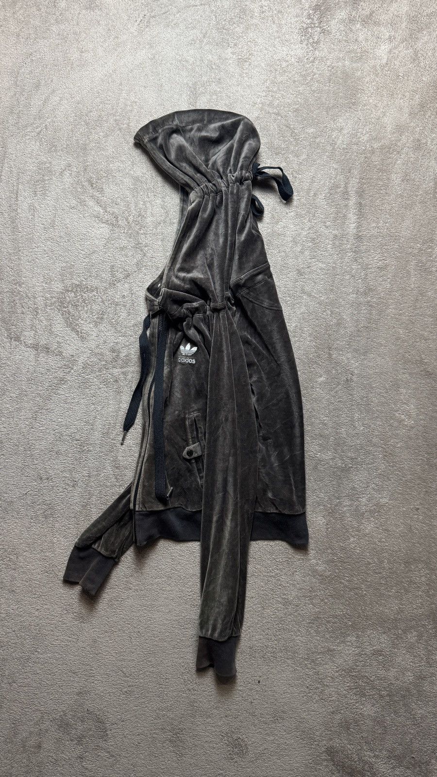 Japanese Brand Adidas Y2K Faded Mudwash Sick Zip Up Hood cdg grunge y-3 ysl Size L / US 10 / IT 46 - 1 Thumbnail