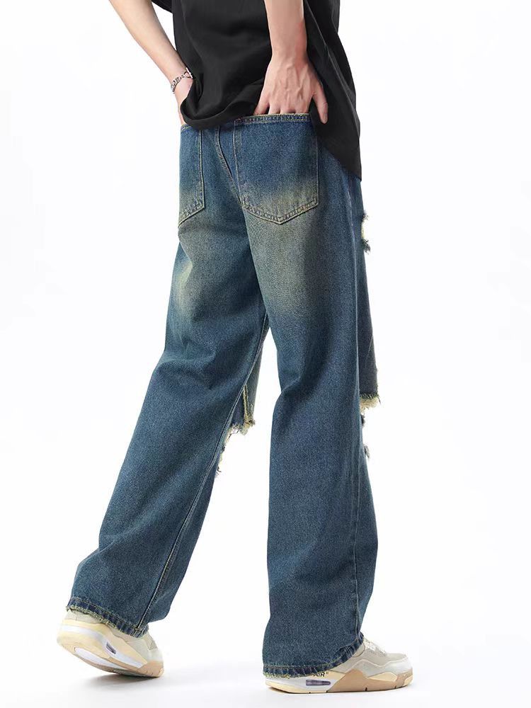 Japanese Brand × Jean Vintage ripped washed baggy jeans Size US 31 - 4 Thumbnail