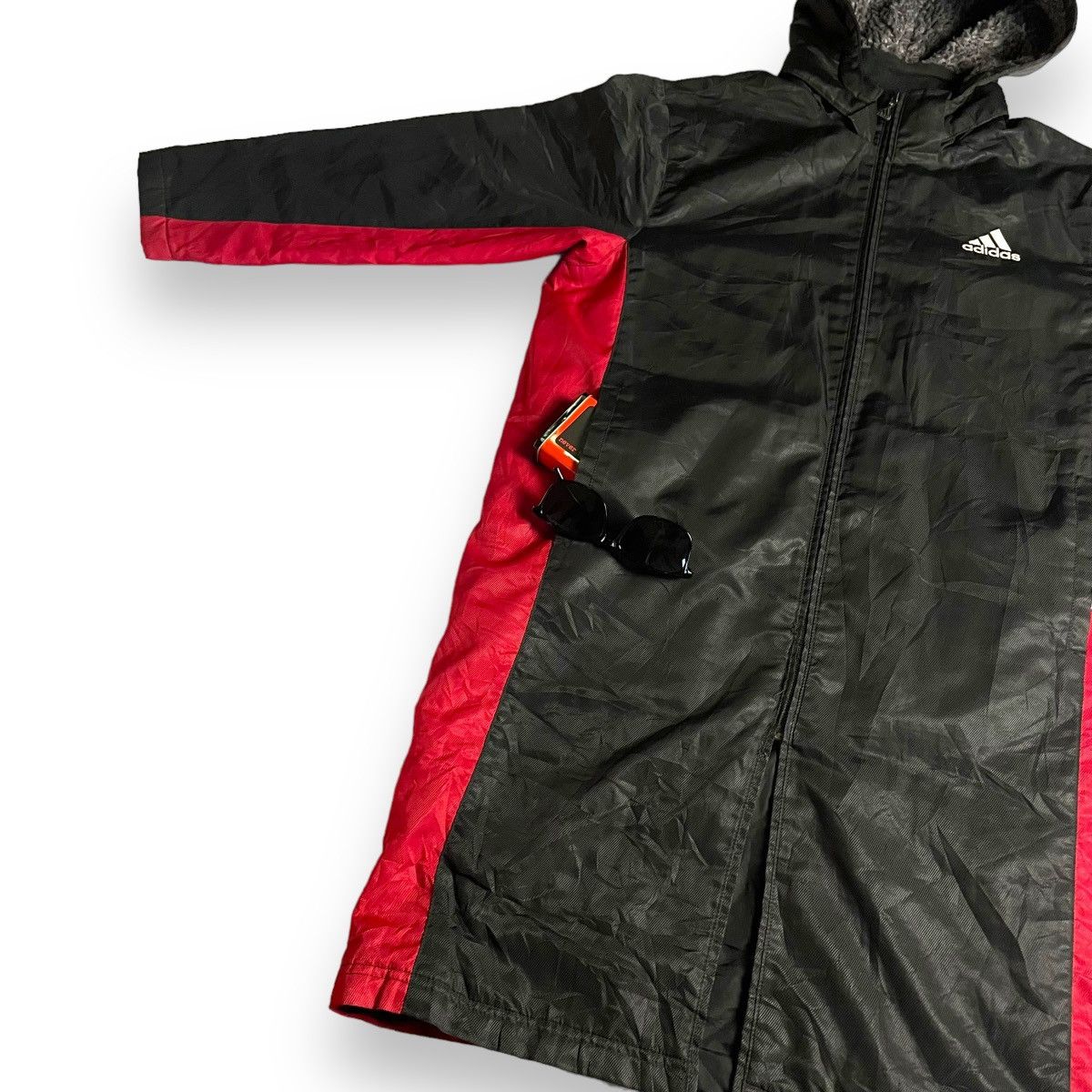 Adidas × Vintage VINTAGE ADIDAS EMBROIDERED LOGO SPELL OUT LONG JACKET Size US L / EU 52-54 / 3 - 6 Thumbnail