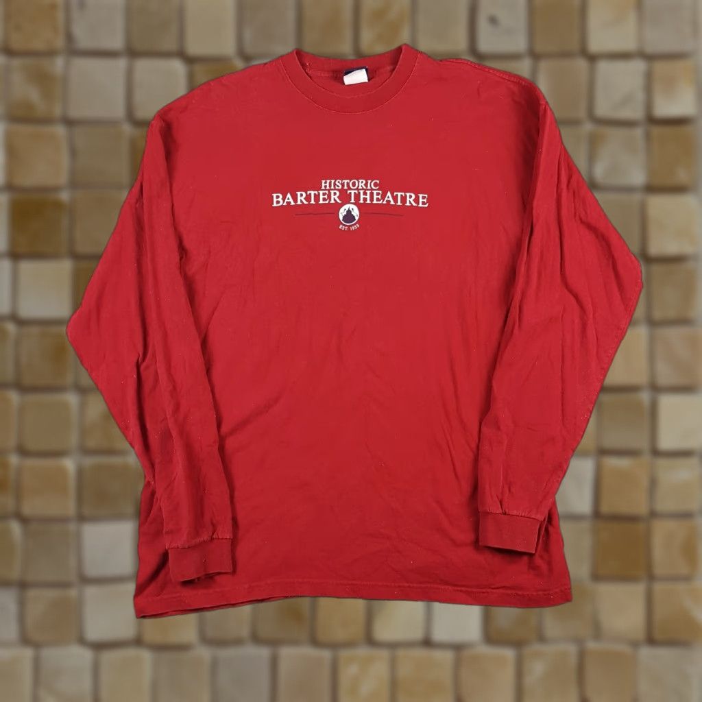 Vintage VINTAGE CDX Barter Theatre T-Shirt XL Red Long Sleeve 90s Opera Acting Broadway Mens Size US XL / EU 56 / 4 - 1 Thumbnail