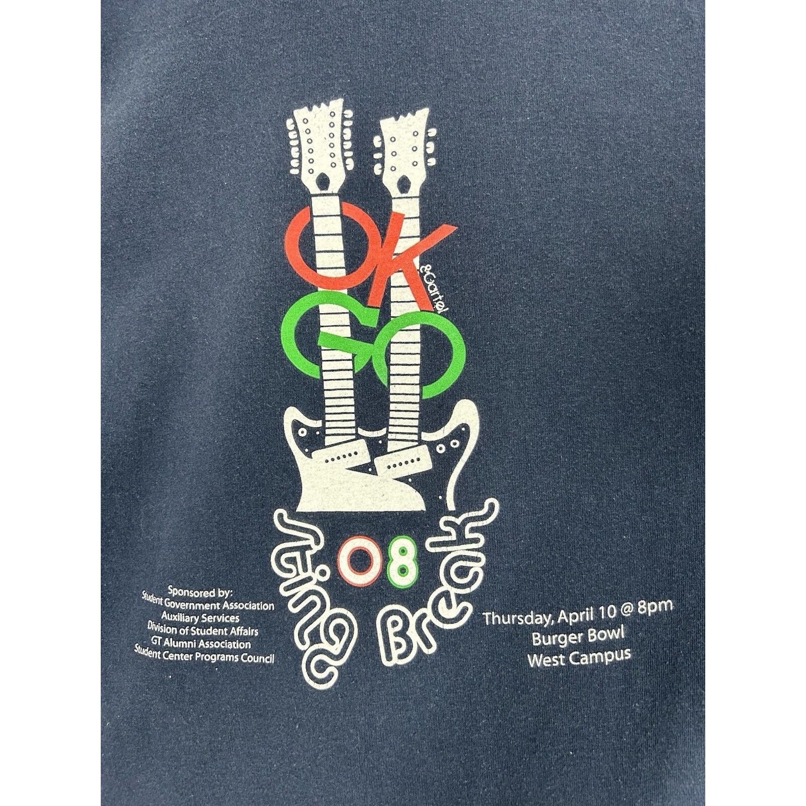 Gildan Ok Go and Cartel 2008 Spring Break Concert GT College Shirt Size US XL / EU 56 / 4 - 1 Thumbnail
