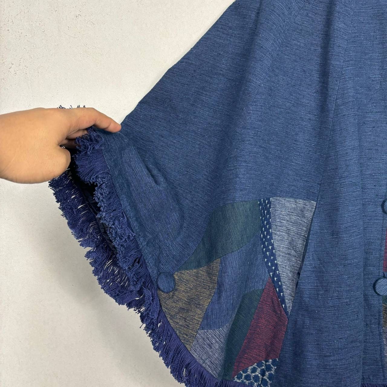 Cloak Vintage Japanese Indigo Patchwork Poncho Boro Sashiko Cape Size US M / EU 48-50 / 2 - 4 Thumbnail