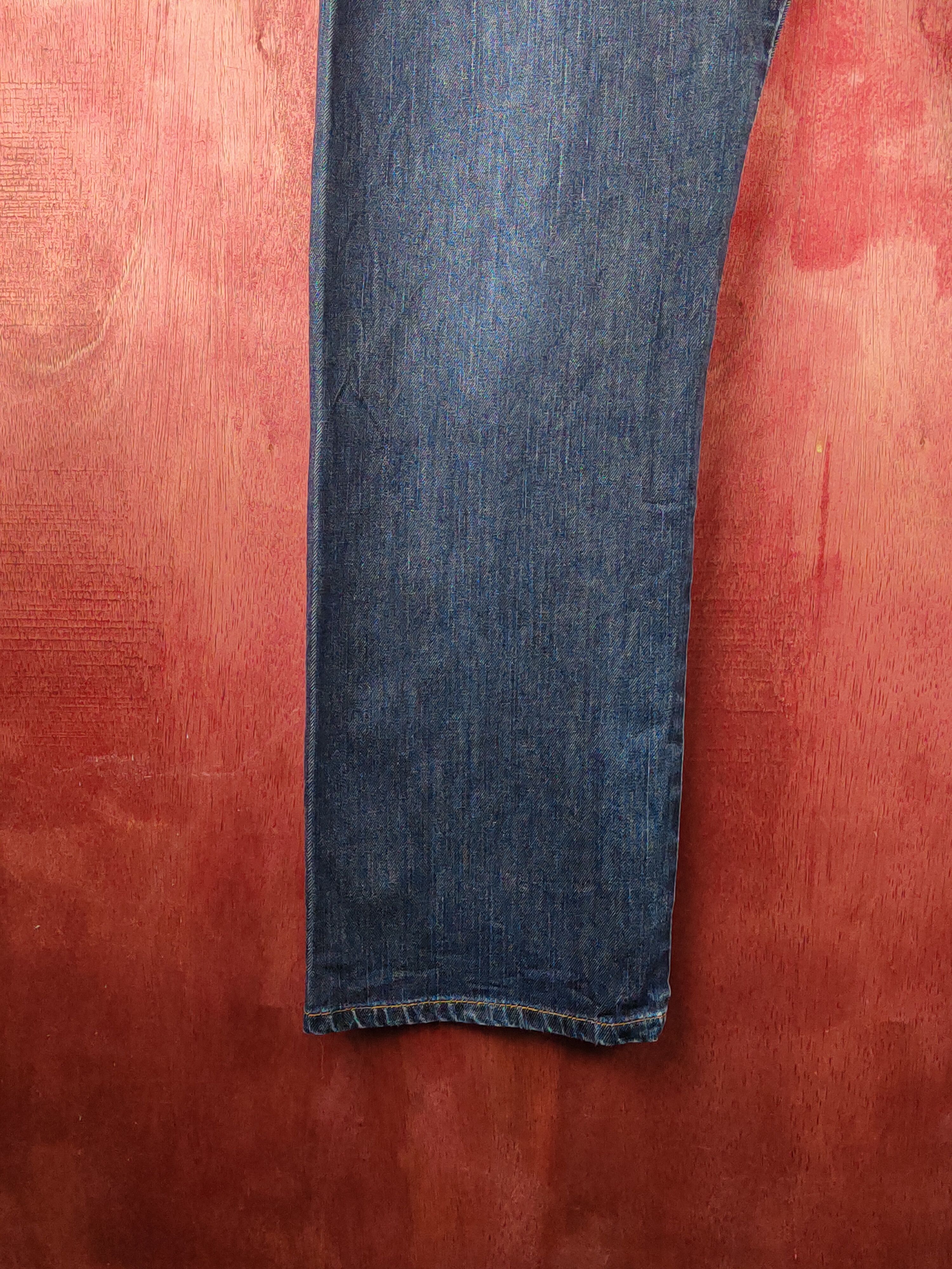 Edwin Edwin Dark Blue Distressed Ripped Jeans #S2336 Size US 34 / EU 50 - 3 Thumbnail