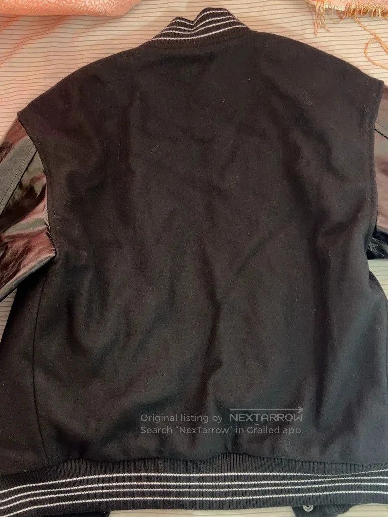 Saint Laurent Paris Saint Laurent Leather Sleeve Varsity Jacket. Size US XS / EU 42 / 0 - 6 Thumbnail