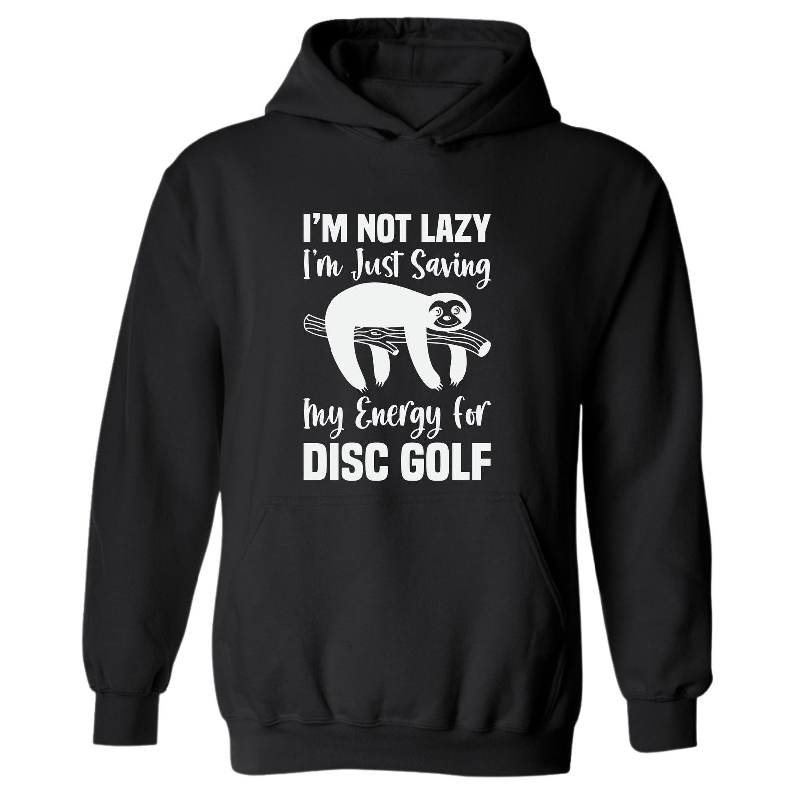Gildan Disc Golf Hoodie LAZY SLOTH Discgolfing Funny Sweatshirt Size US L / EU 52-54 / 3 - 8 Thumbnail