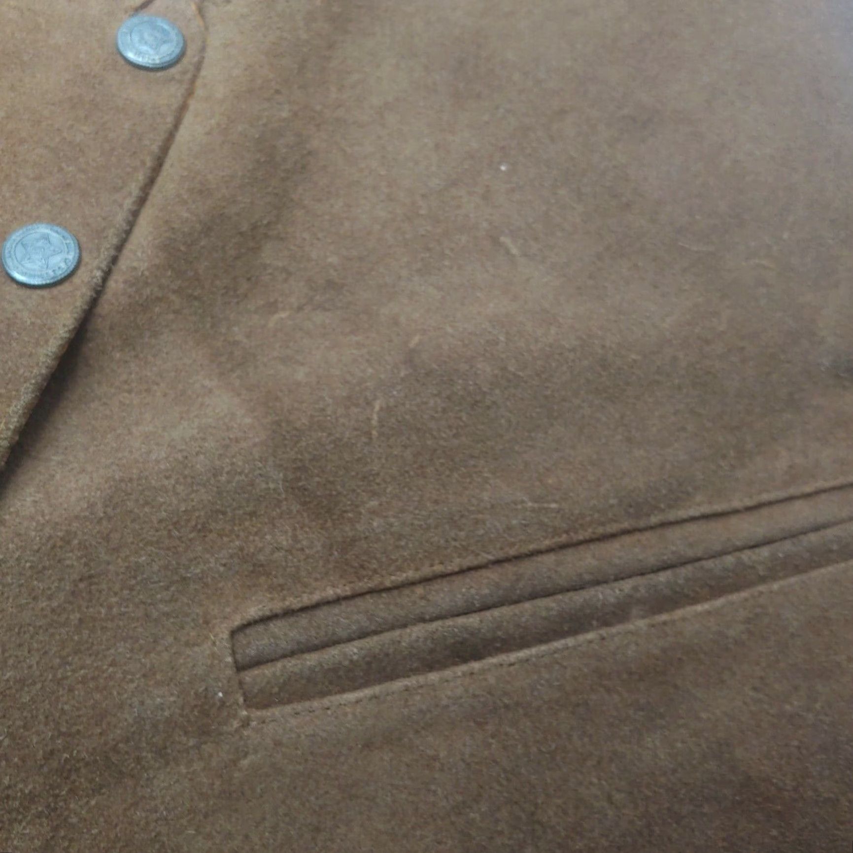 Vintage VINTAGE Mona Mode Leather Vest Men Large Rust Brown Snap Up Western Retro Size US L / EU 52-54 / 3 - 7 Thumbnail