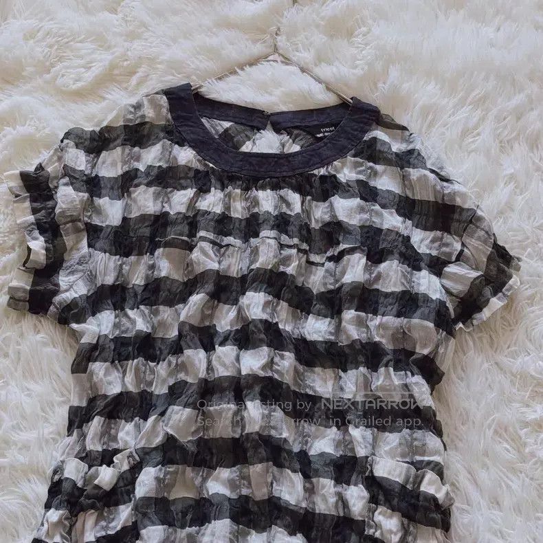Comme des Garcons Comme des Garcons Silk-linen short-sleeved plaid skirt Size M / US 6-8 / IT 42-44 - 2 Thumbnail