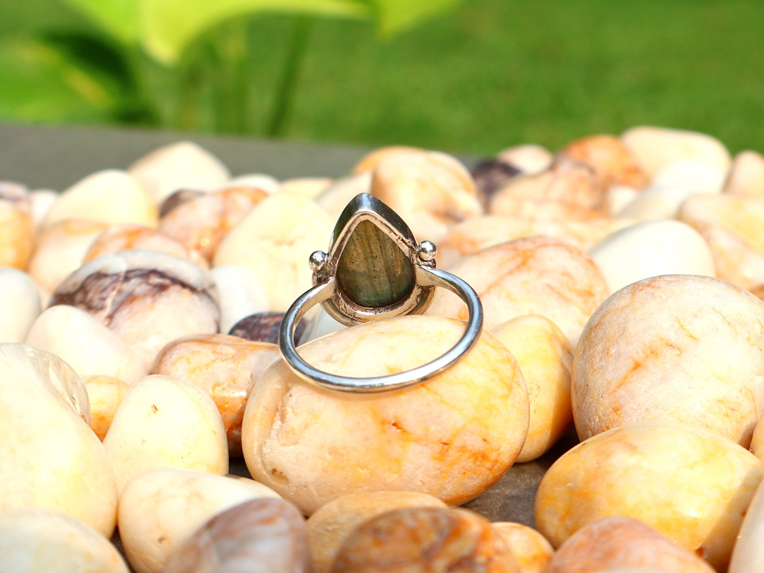 Handmade Natural Labradorite Ring, Handmade Ring, 925 Sterling Silver Size ONE SIZE - 4 Thumbnail