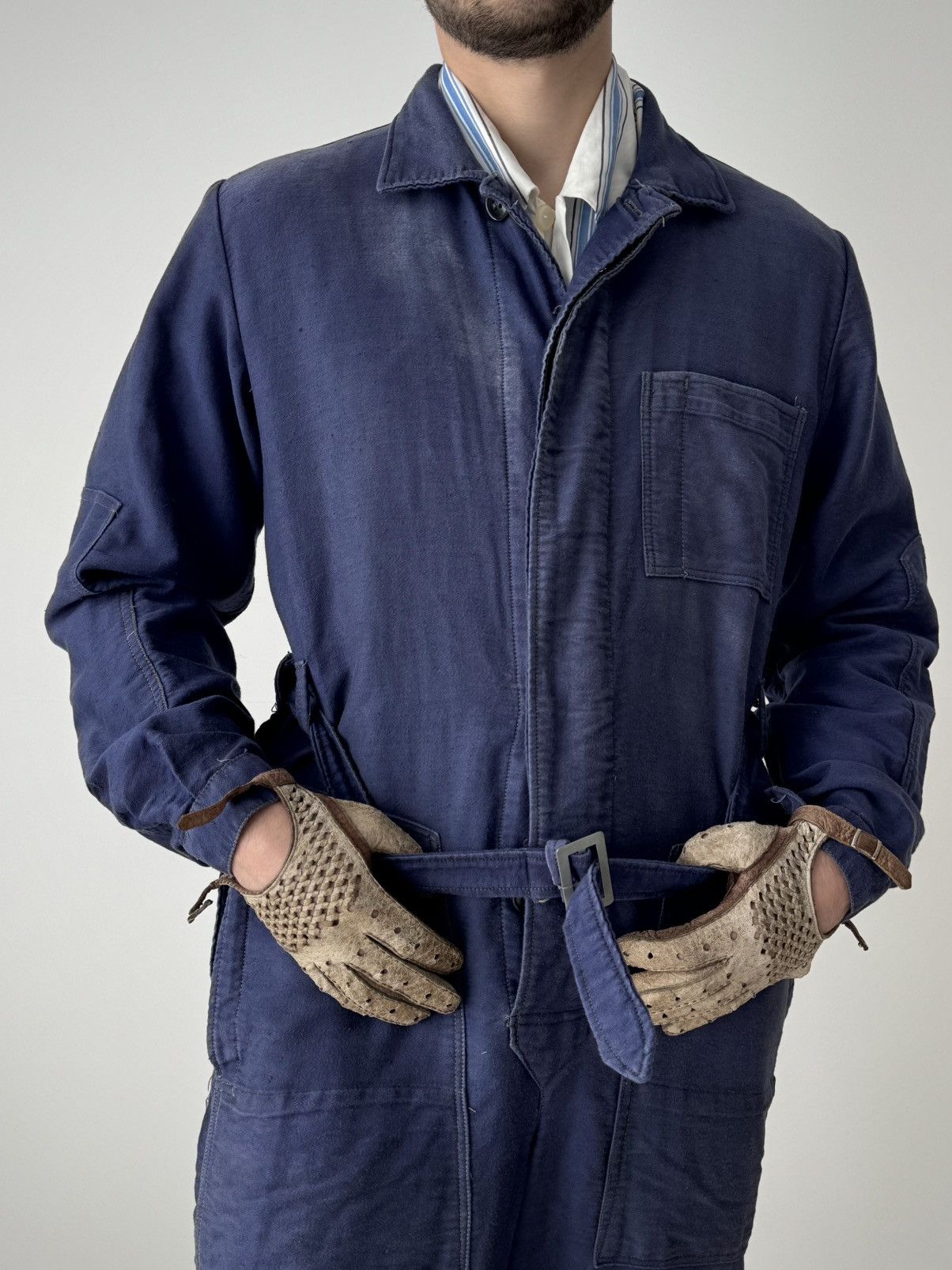Vintage 1960s Vintage Soviet Union Work Mechanic Coveralls Size US 32 / EU 48 - 3 Thumbnail
