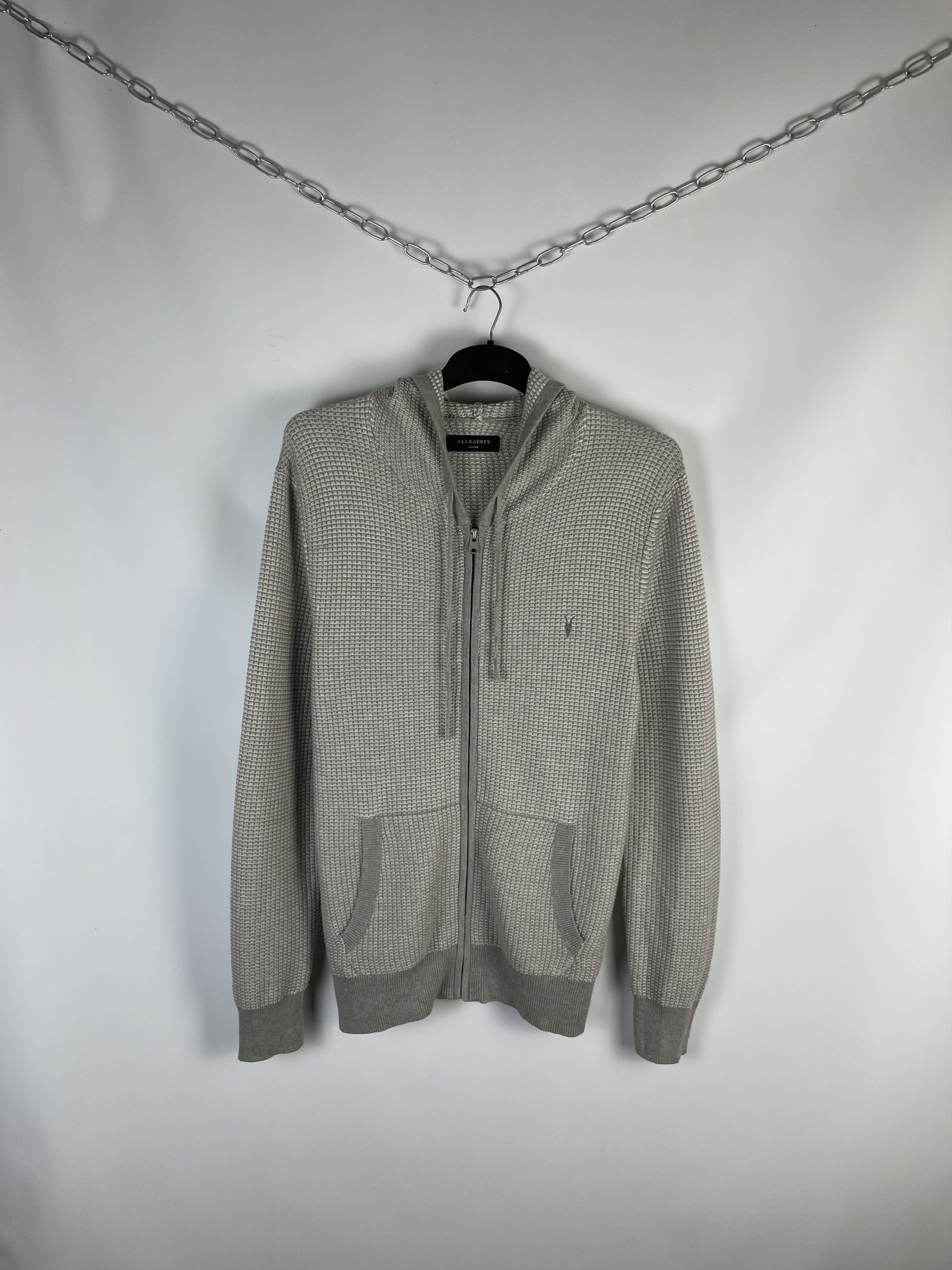Allsaints Vintage Allsaints Knit Zip Hoodie Size US L / EU 52-54 / 3 - 1 Thumbnail