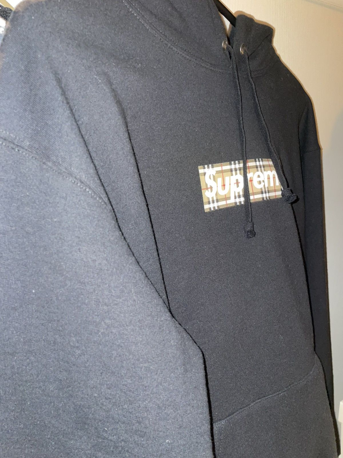 Burberry × Streetwear × Supreme Supreme Burberry Bogo Hoodie Black 