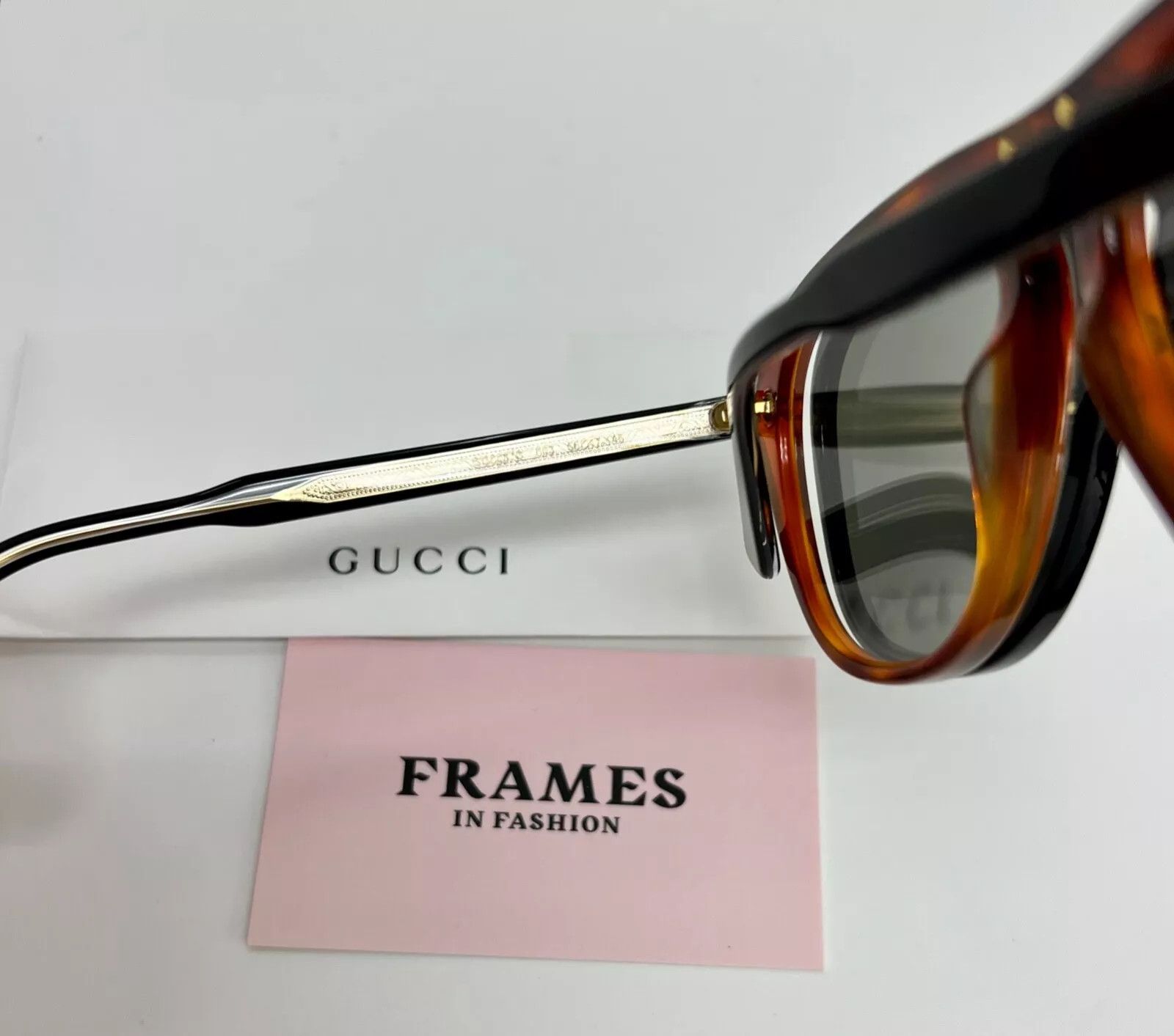 Gucci GUCCI AUTHENTIC 0087 Black Aviator Sunglasses GG0087 003 Size ONE SIZE - 4 Thumbnail